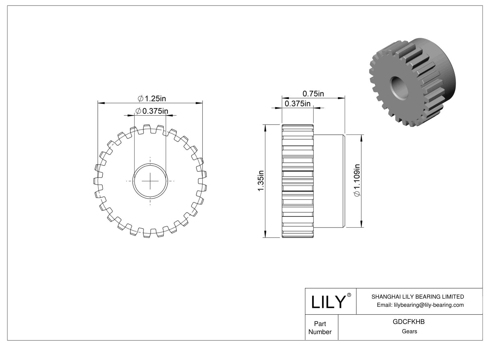 GDCFKHB 金属齿轮 - 14 1/2° 压力角 cad drawing