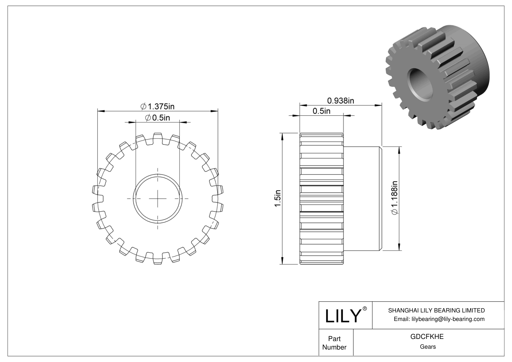 GDCFKHE 金属齿轮 - 14 1/2° 压力角 cad drawing