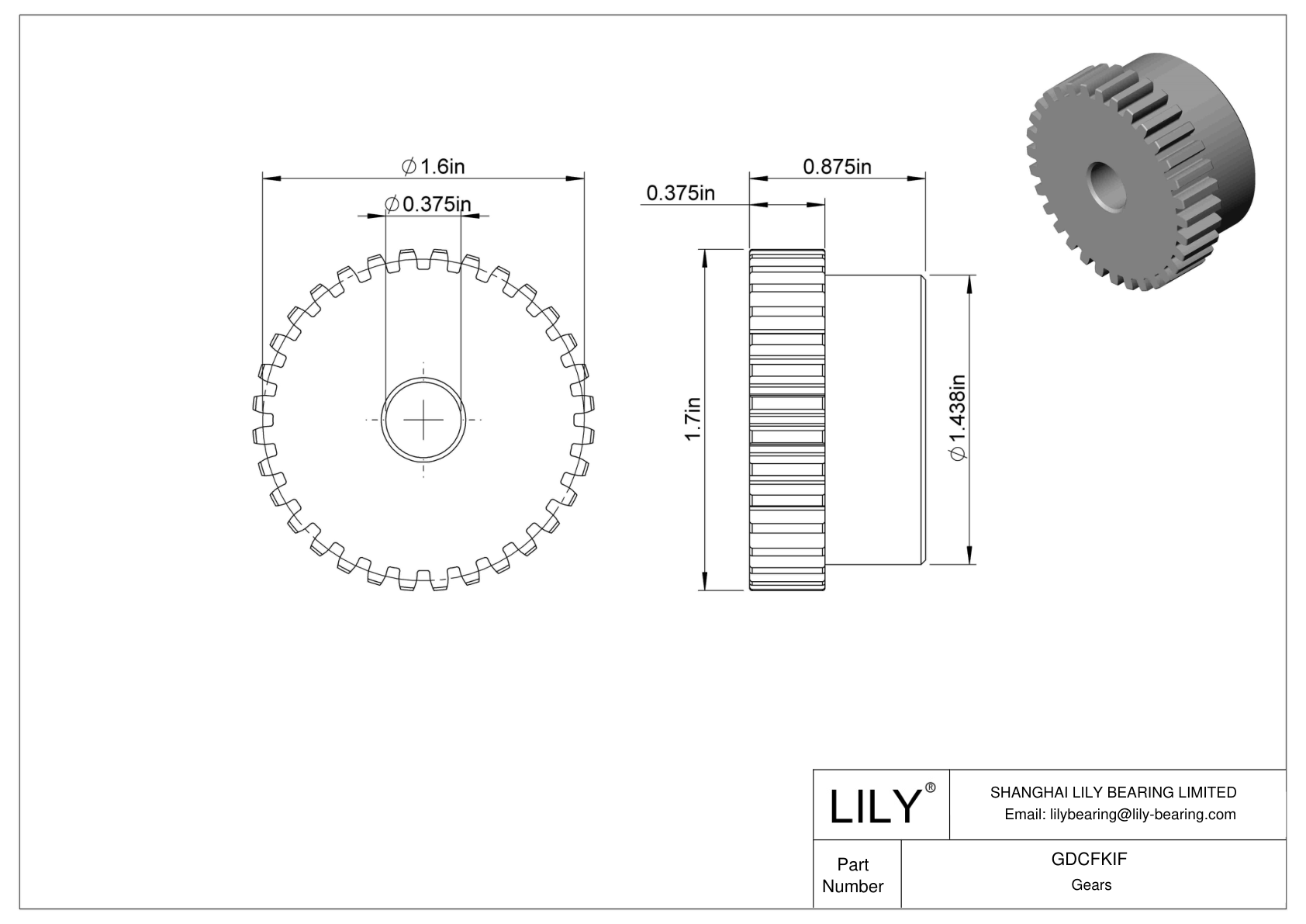 GDCFKIF 金属齿轮 - 14 1/2° 压力角 cad drawing