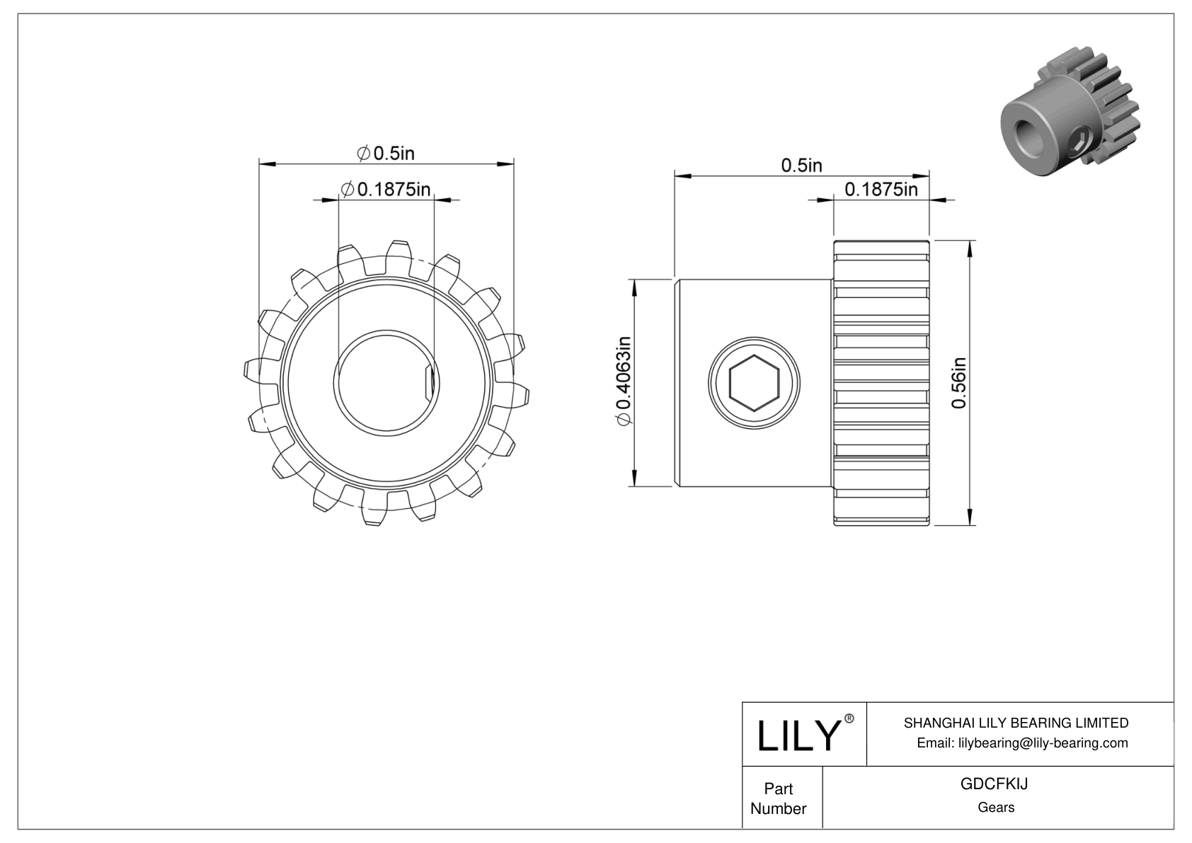 GDCFKIJ Metal Gears - 14 1/2° Pressure Angle cad drawing