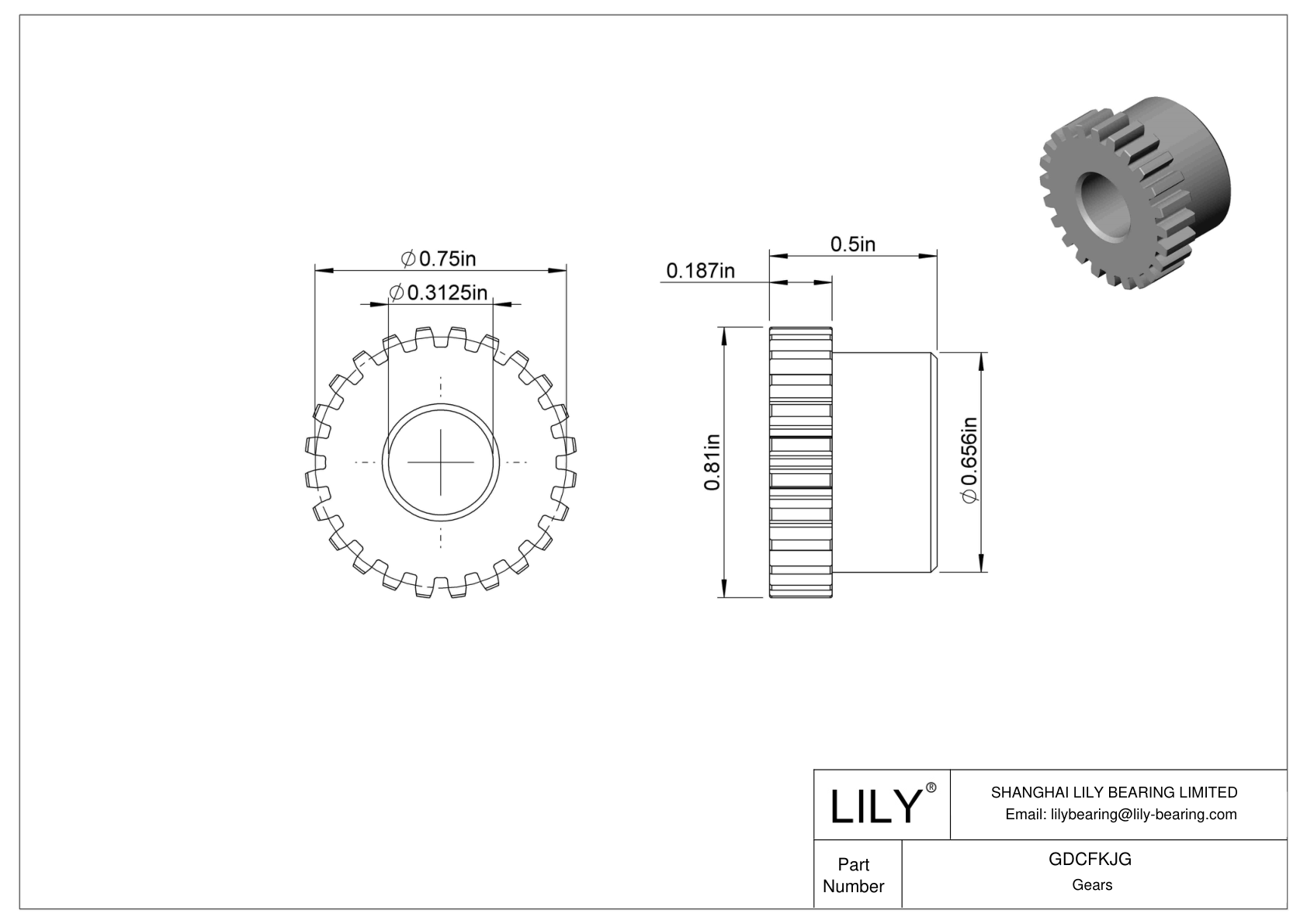 GDCFKJG Metal Gears - 14 1/2° Pressure Angle cad drawing