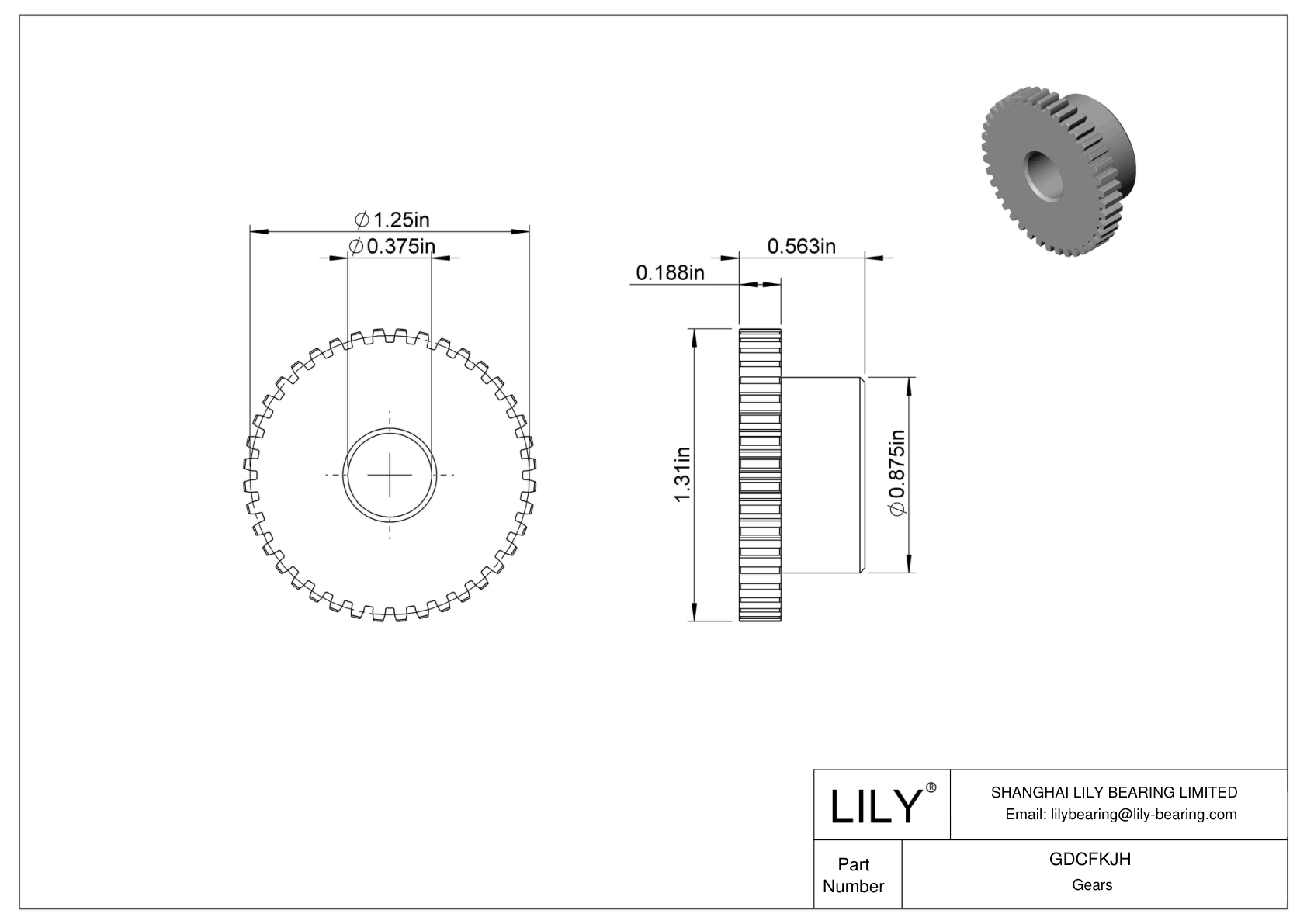 GDCFKJH Metal Gears - 14 1/2° Pressure Angle cad drawing