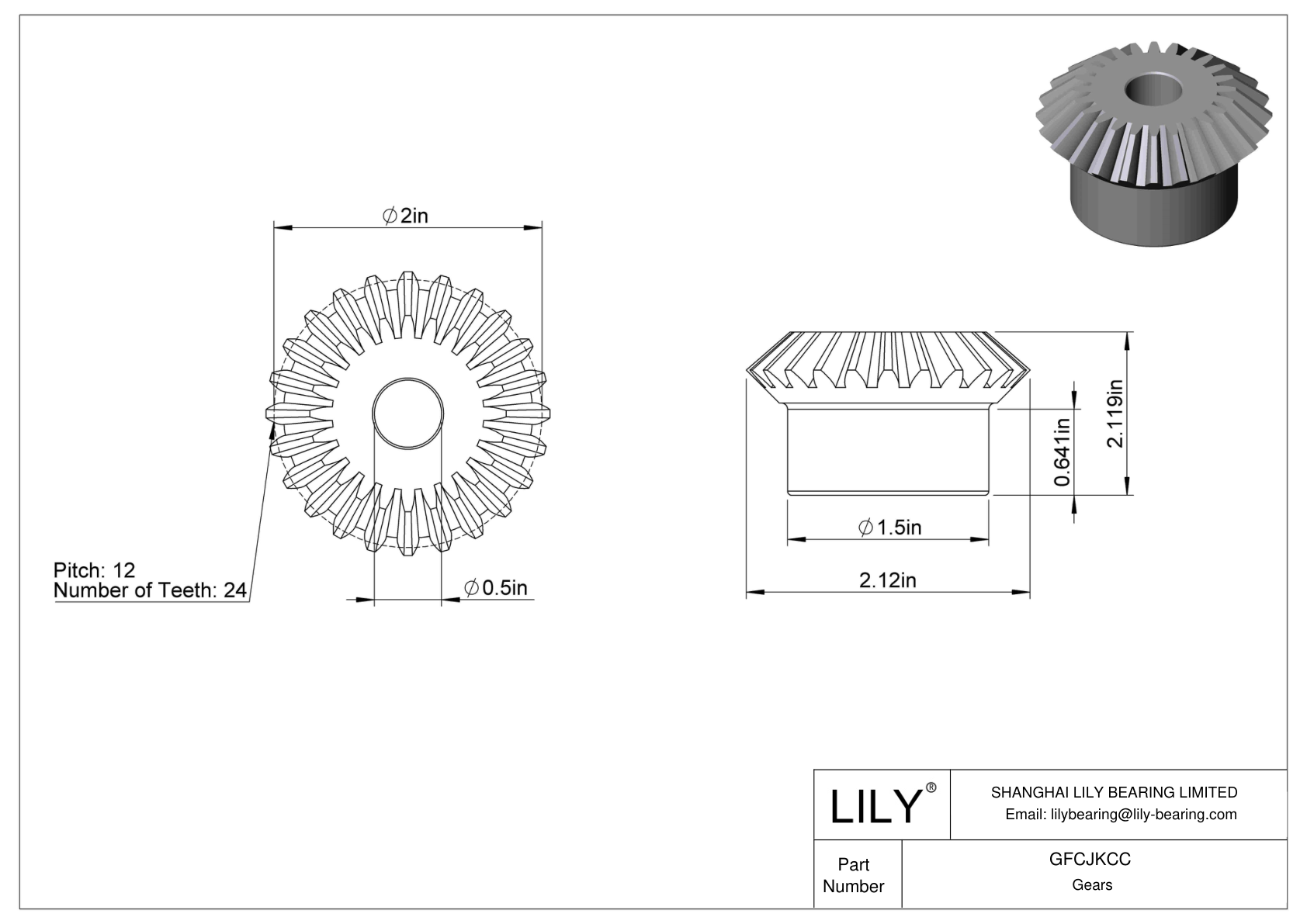 GFCJKCC 英制齿轮 cad drawing