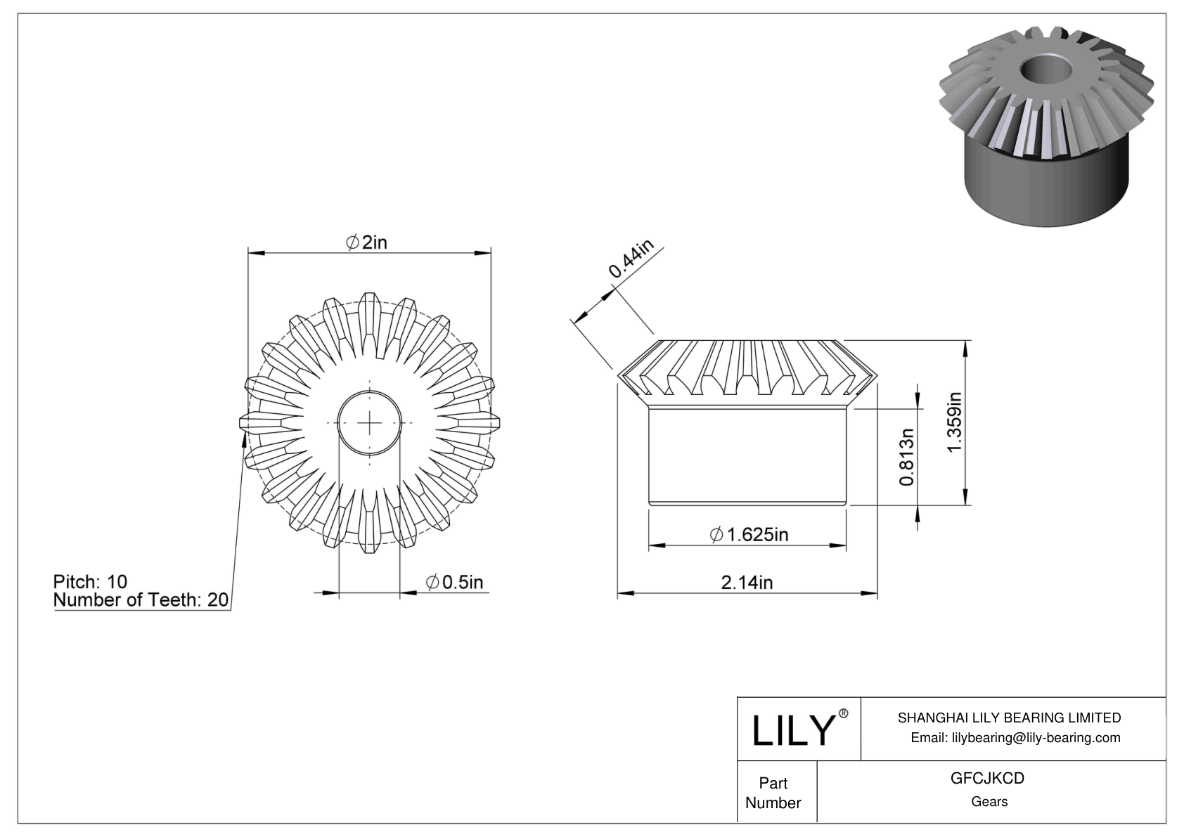 GFCJKCD Engranajes en pulgadas cad drawing