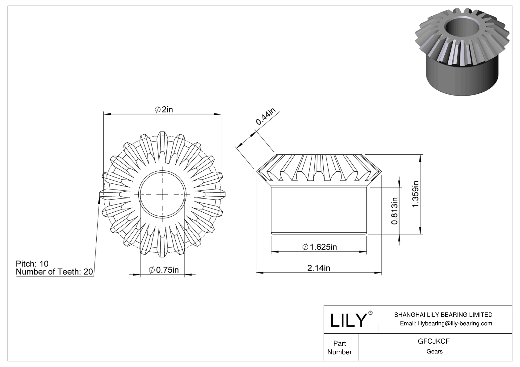 GFCJKCF Inch Gears cad drawing