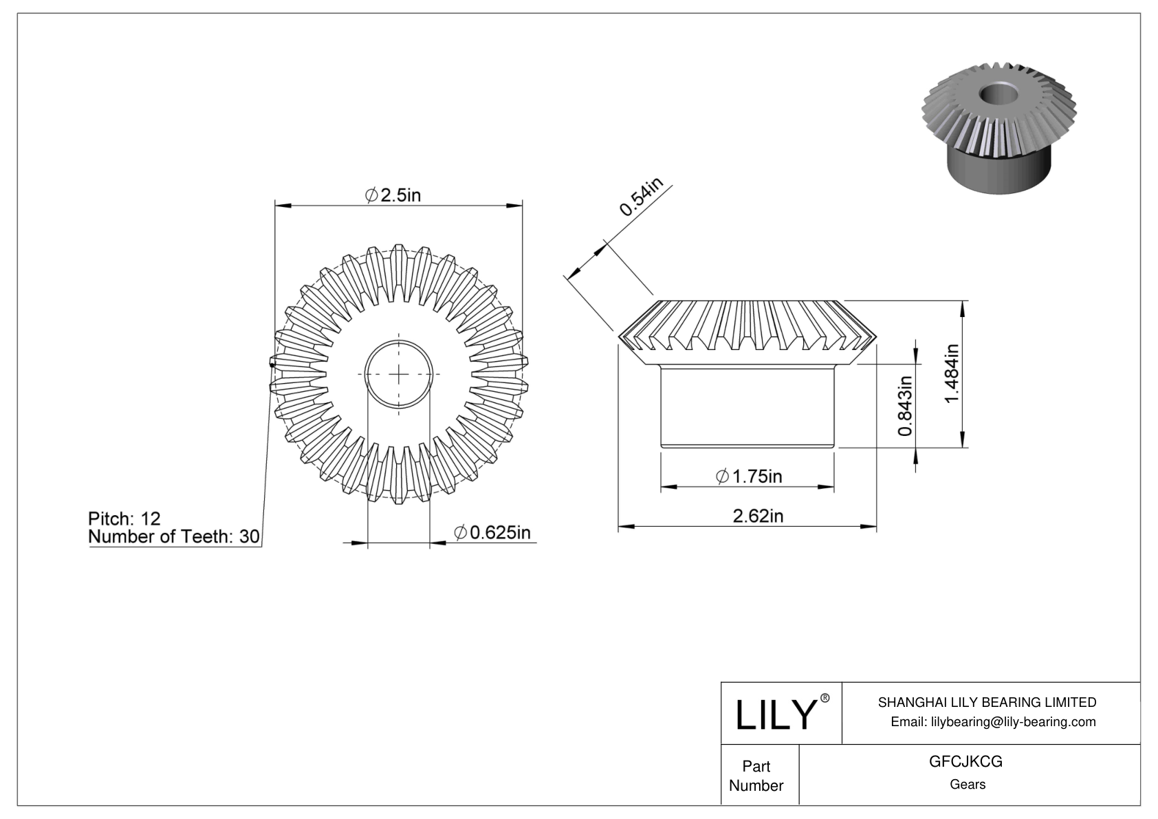 GFCJKCG Inch Gears cad drawing