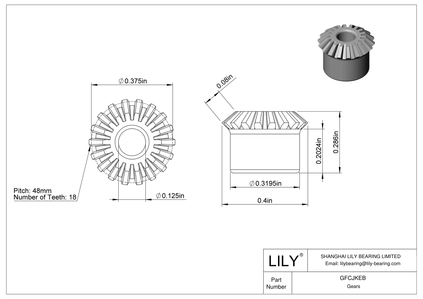 GFCJKEB Inch Gears cad drawing