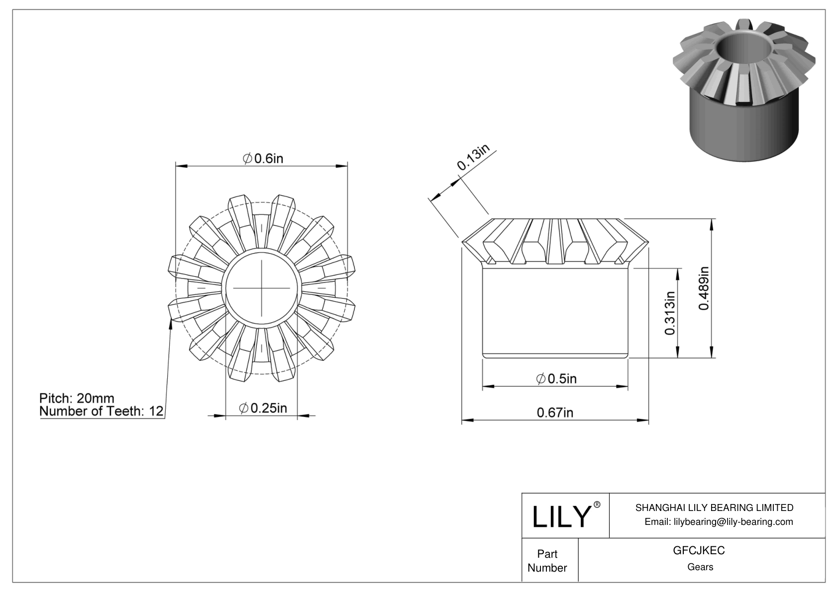 GFCJKEC Inch Gears cad drawing