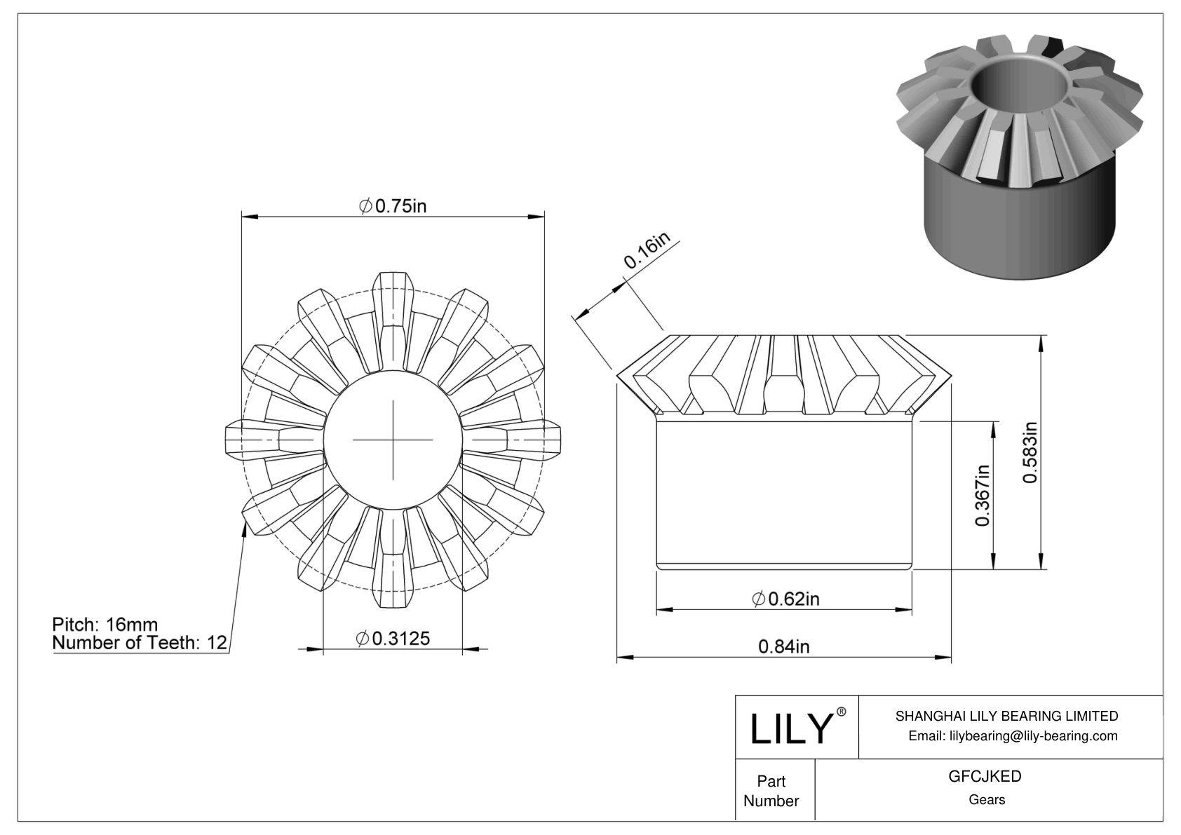 GFCJKED Inch Gears cad drawing