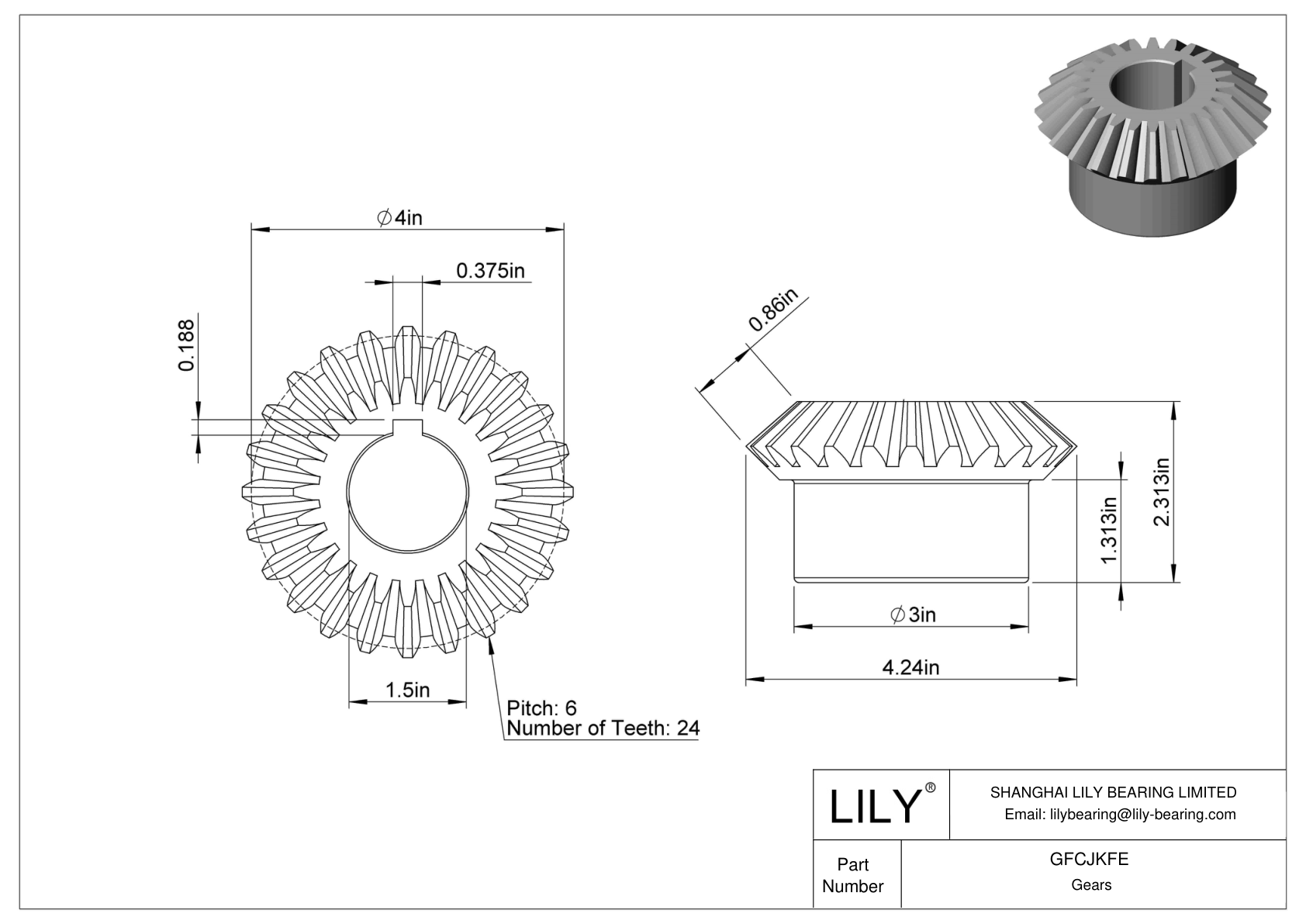 GFCJKFE 英制齿轮 cad drawing