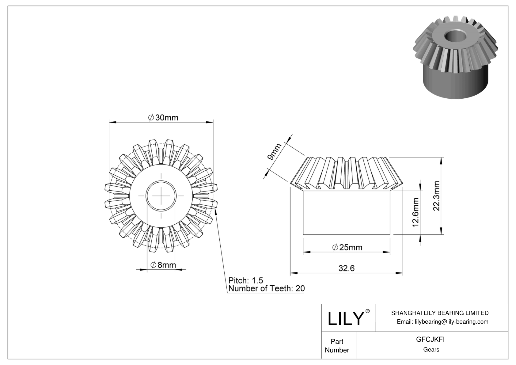 GFCJKFI Metric Gears cad drawing