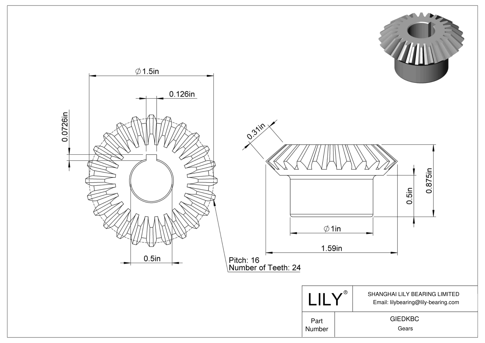 GIEDKBC 英制齿轮 cad drawing