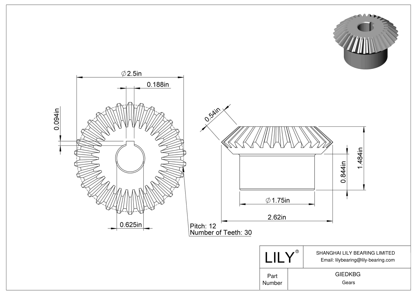 GIEDKBG Inch Gears cad drawing