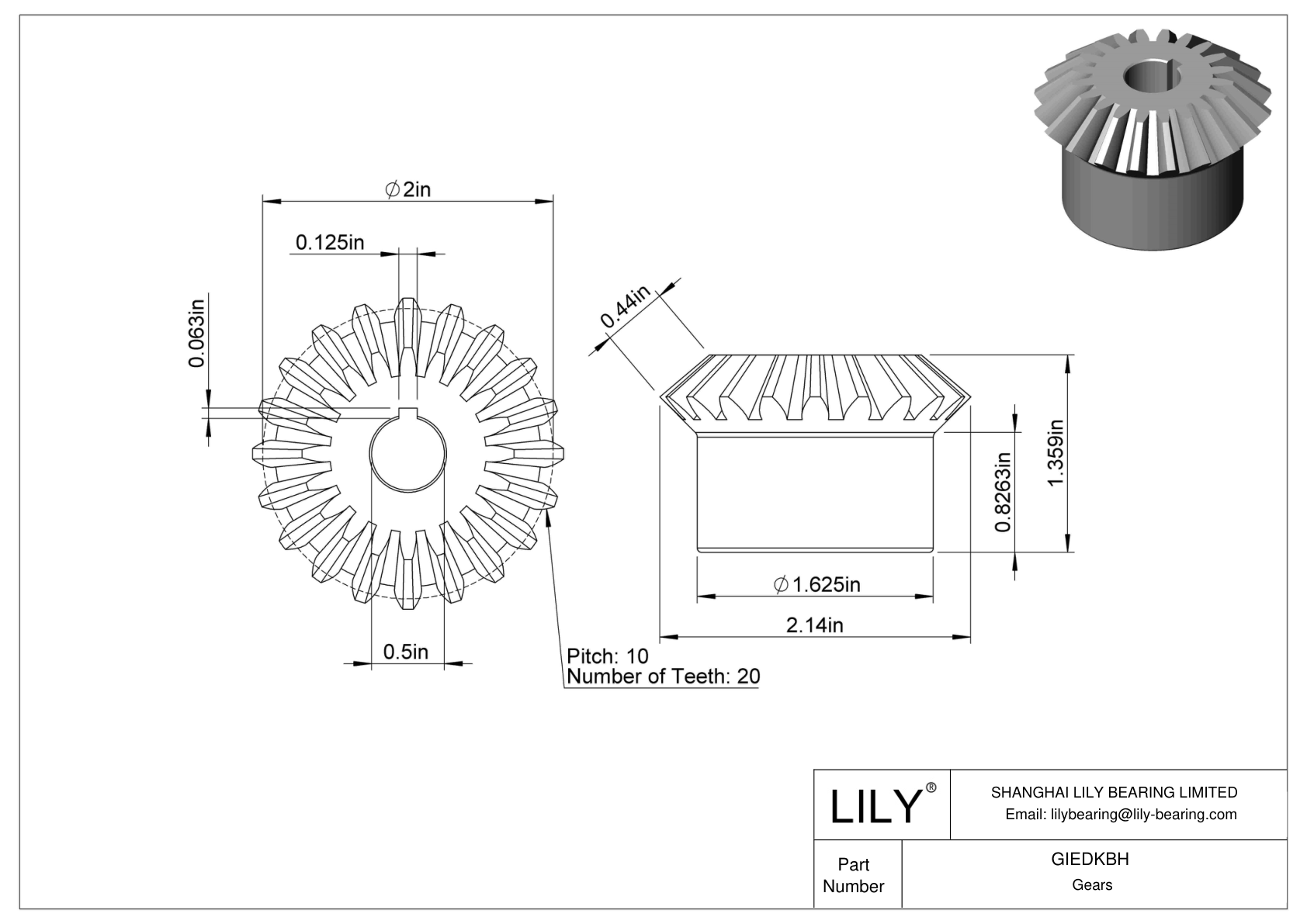 GIEDKBH Inch Gears cad drawing