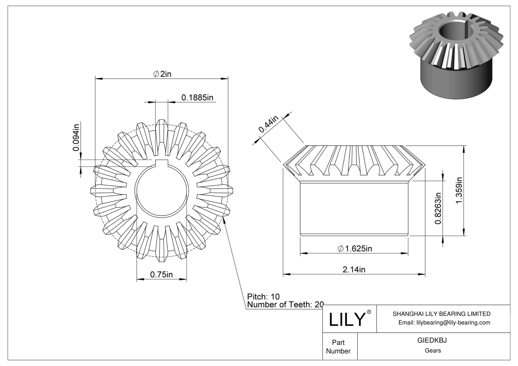 GIEDKBJ Inch Gears cad drawing