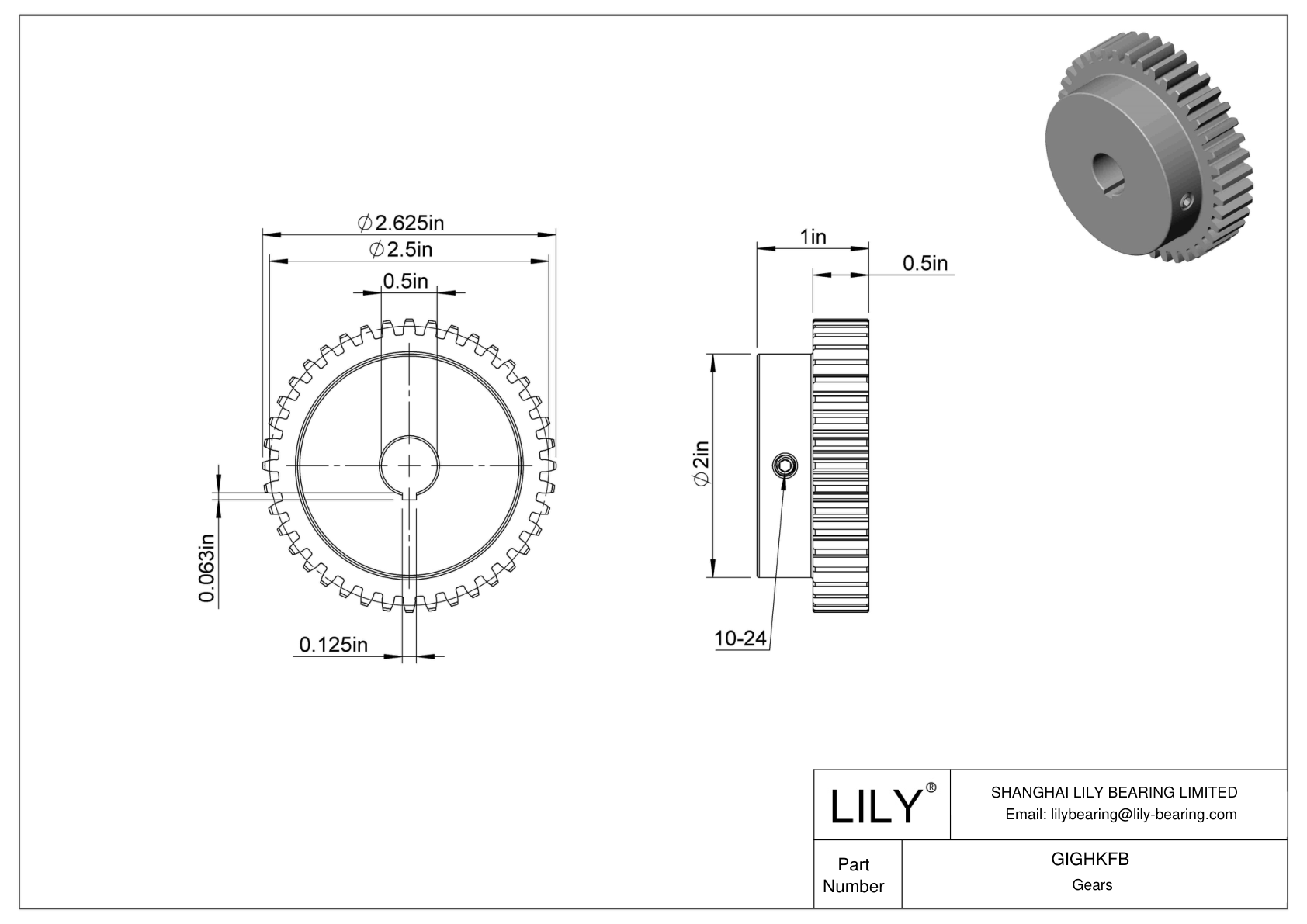 GIGHKFB 金属齿轮 - 14 1/2° 压力角 cad drawing