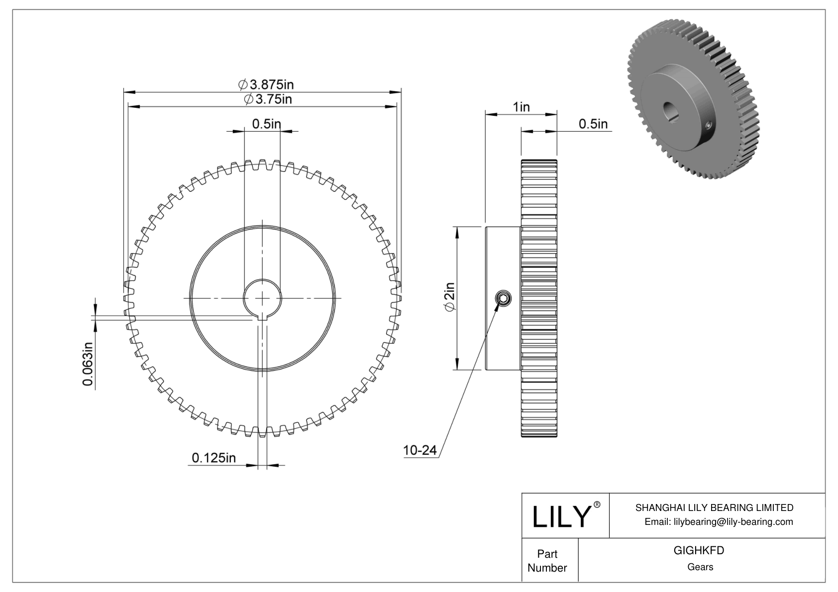 GIGHKFD Metal Gears - 14 1/2° Pressure Angle cad drawing