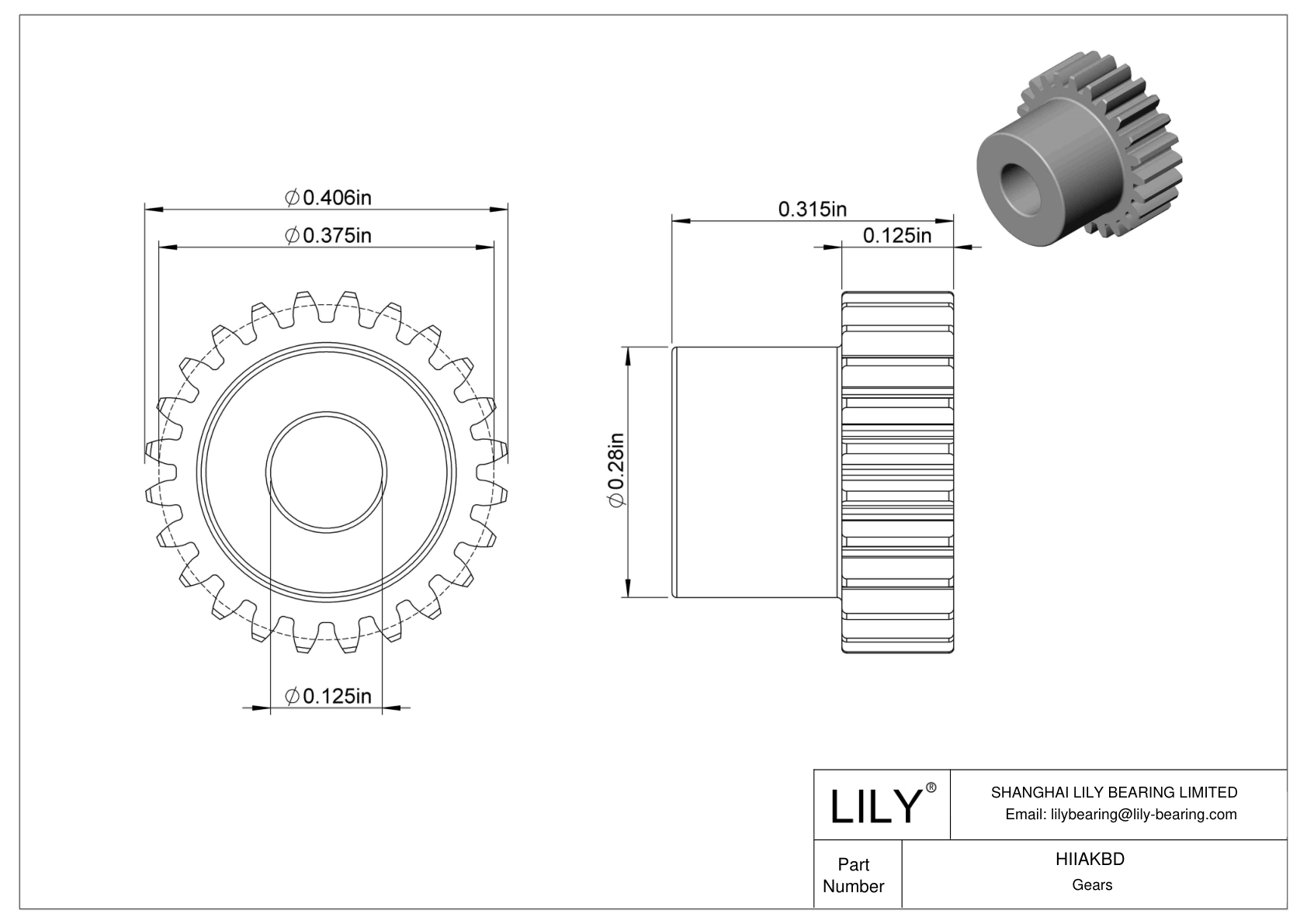 HIIAKBD Metal Inch Gears - 20° Pressure Angle cad drawing