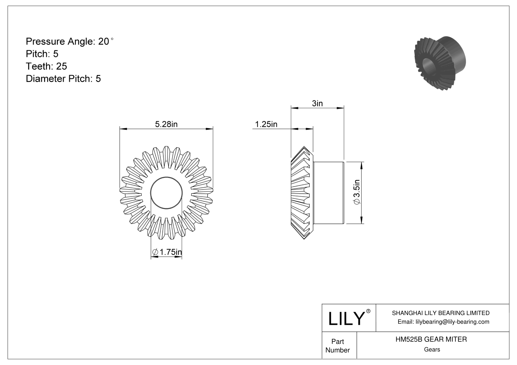 HM525B GEAR MITER Engranajes de inglete cad drawing