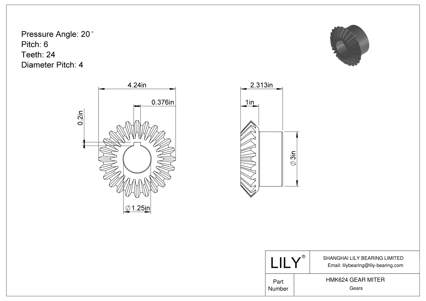 HMK624 GEAR MITER Engranajes de inglete cad drawing