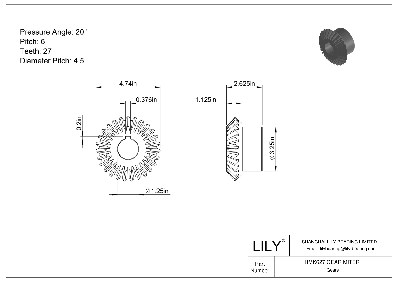 HMK627 GEAR MITER Engranajes de inglete cad drawing