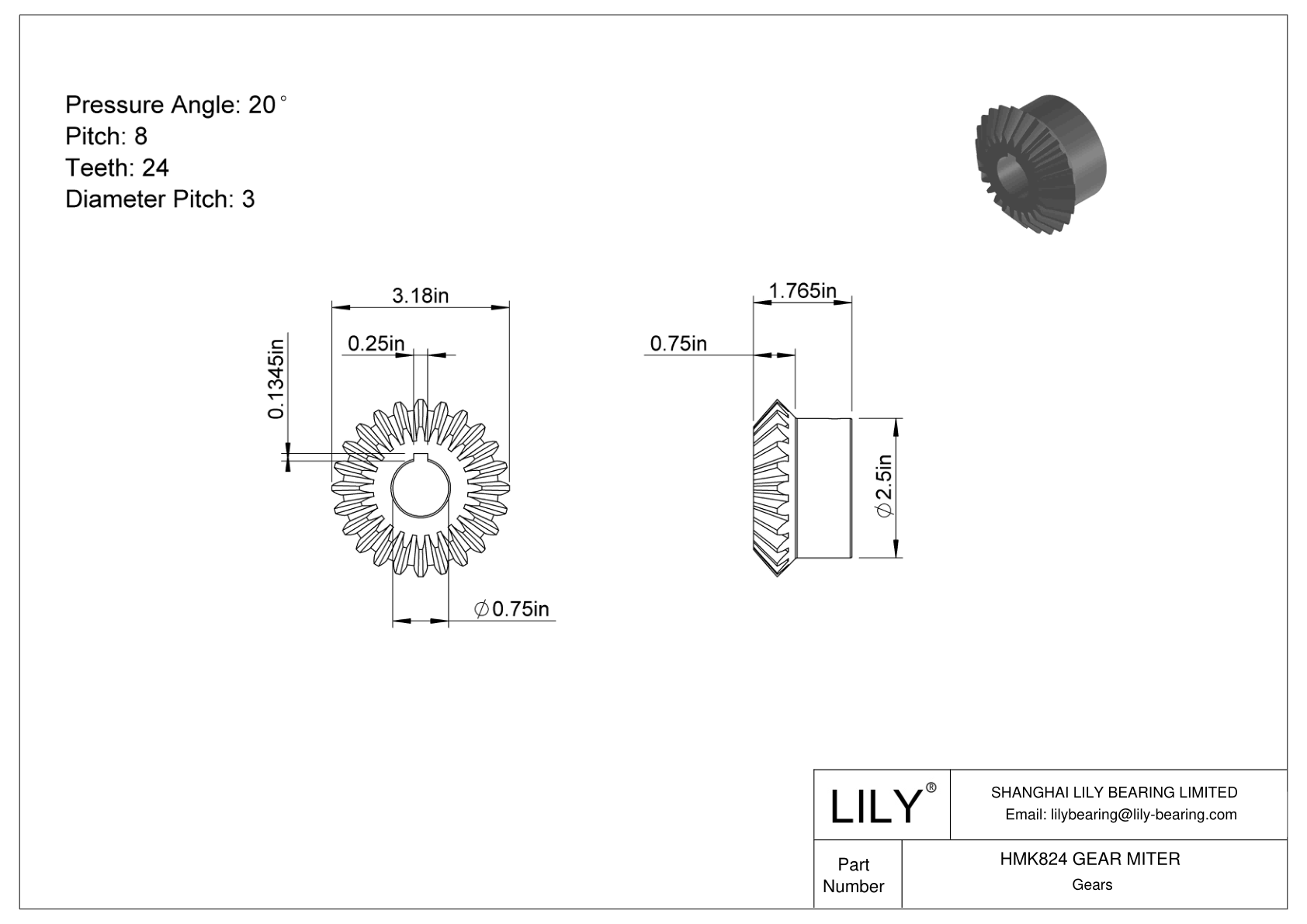 HMK824 GEAR MITER Miter Gears cad drawing