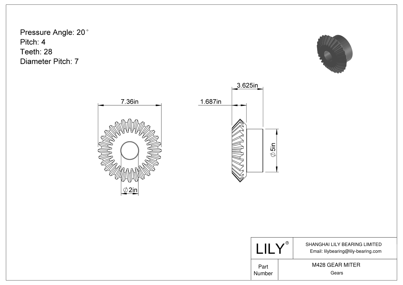 M428 GEAR MITER Engranajes de inglete cad drawing