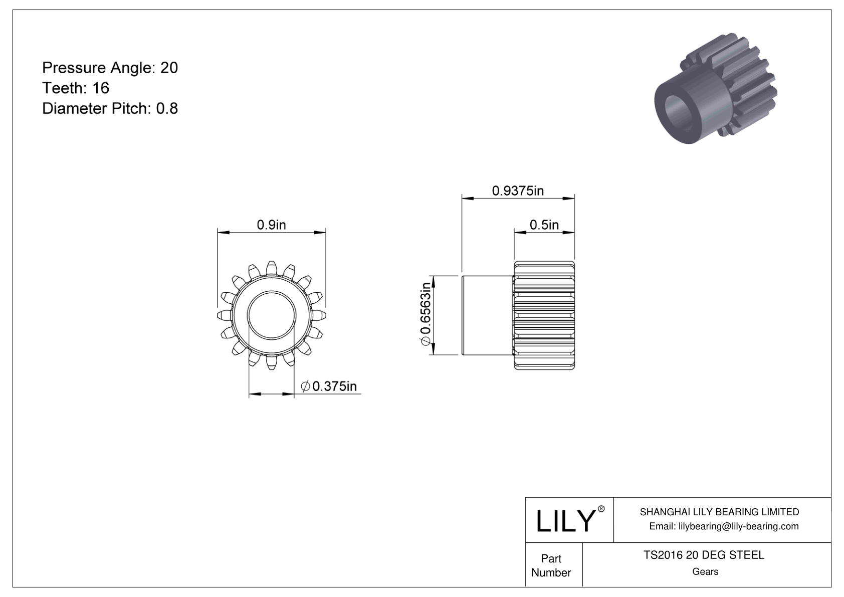 TS2016 20 DEG STEEL 正齿轮 cad drawing