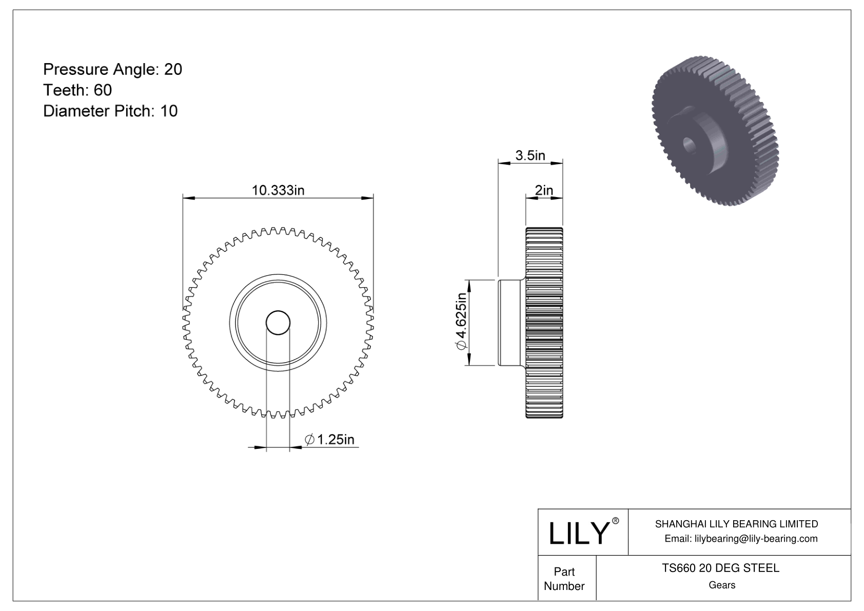 TS660 20 DEG STEEL Engranajes rectos cad drawing