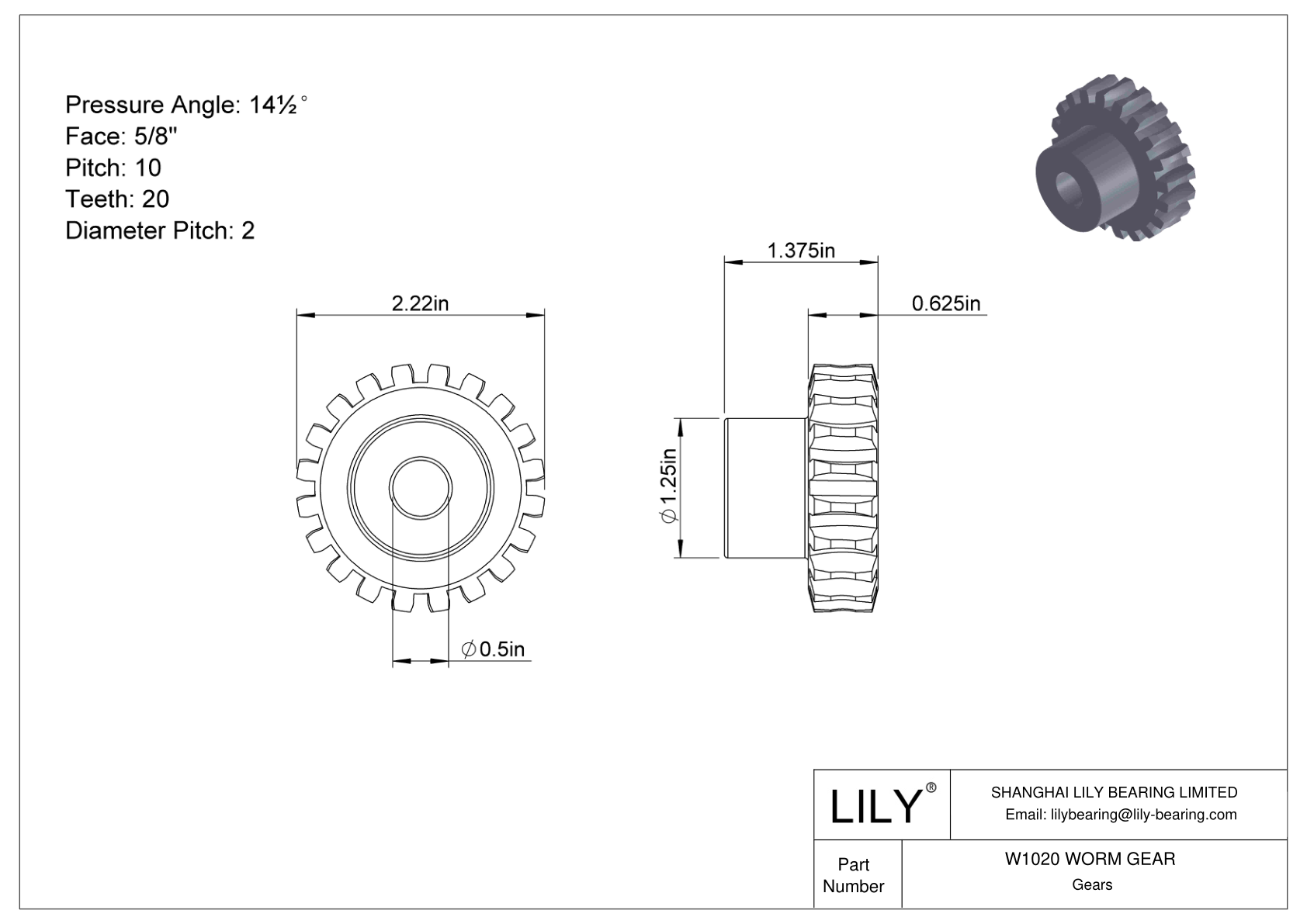 W1020 WORM GEAR Gusanos y lombrices cad drawing