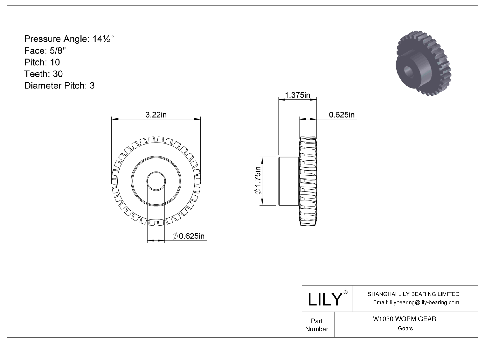 W1030 WORM GEAR Gusanos y lombrices cad drawing