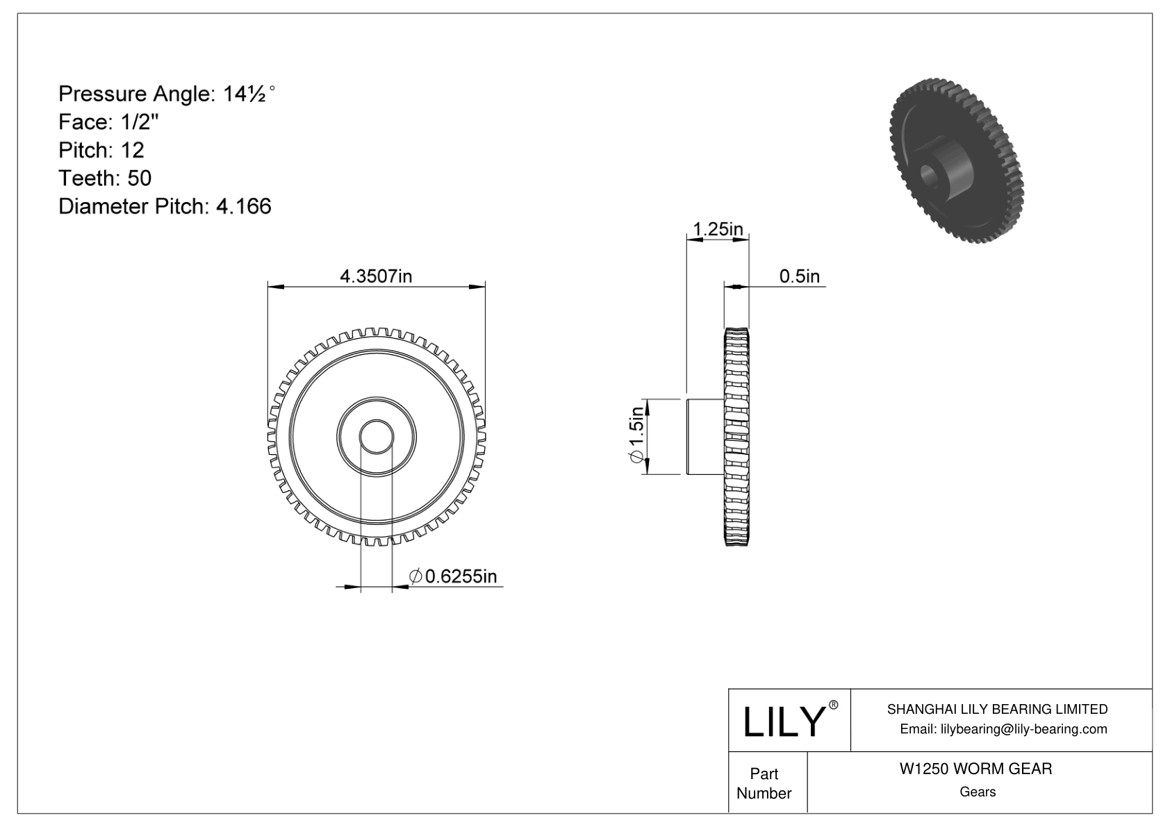 W1250 WORM GEAR 蠕虫和蠕虫齿轮 cad drawing