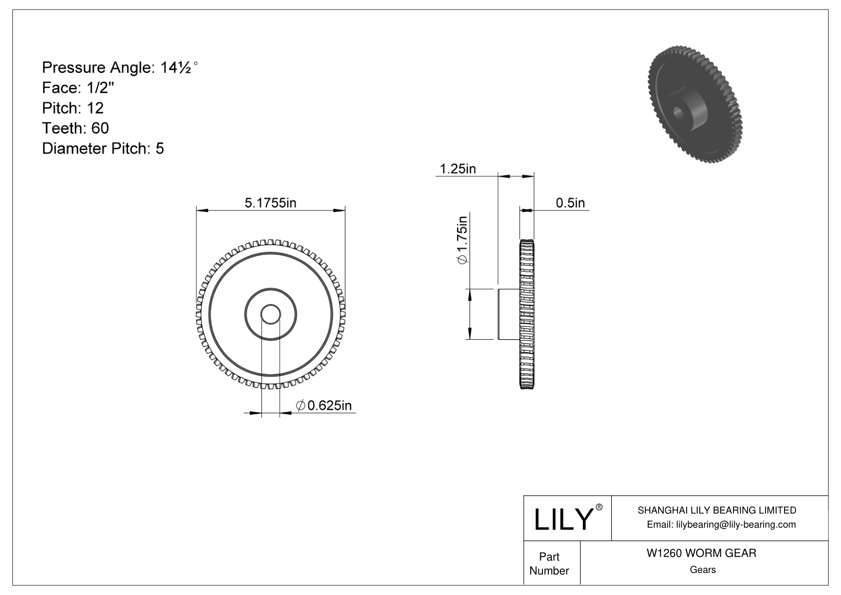 W1260 WORM GEAR 蠕虫和蠕虫齿轮 cad drawing