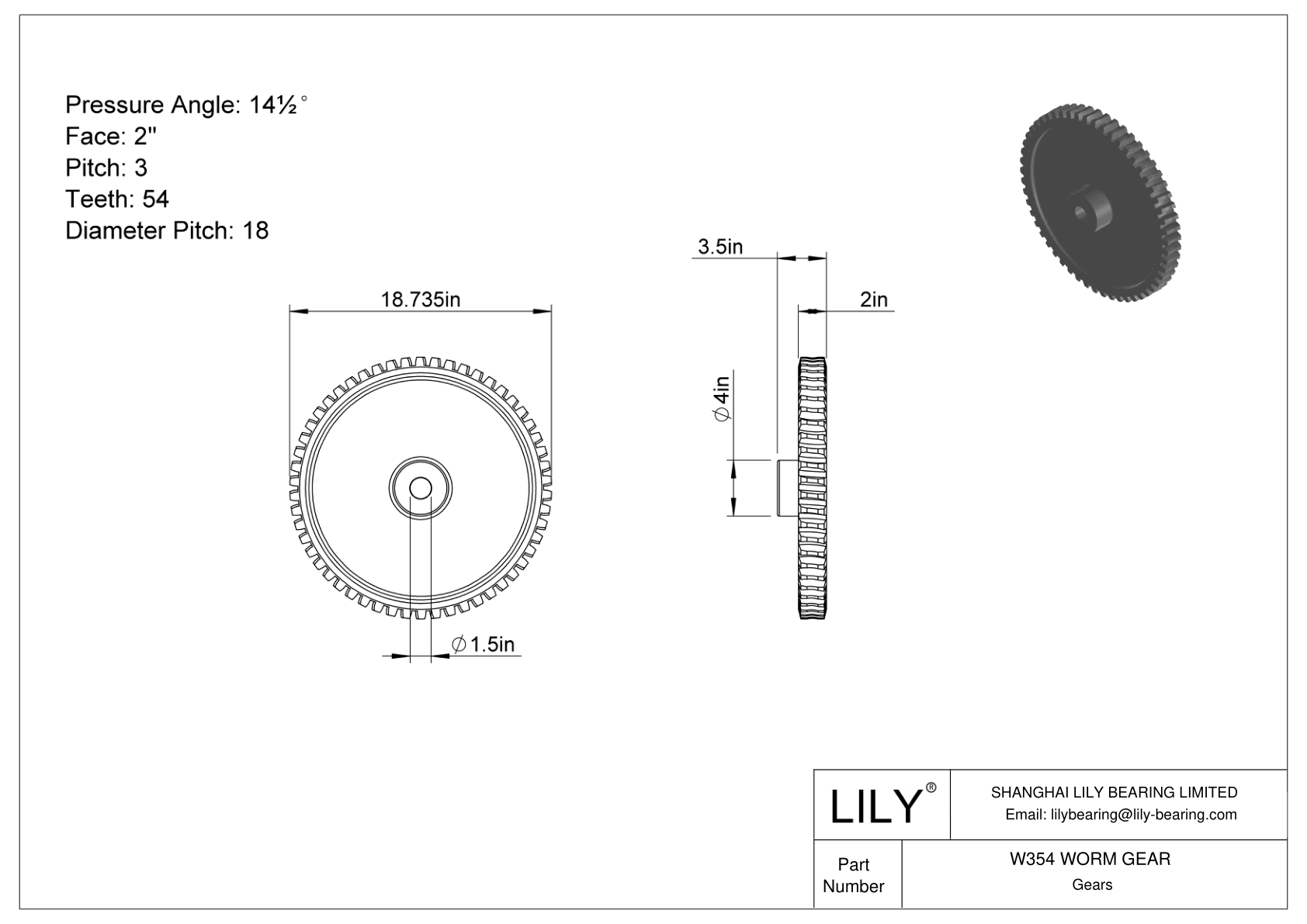 W354 WORM GEAR 蠕虫和蠕虫齿轮 cad drawing