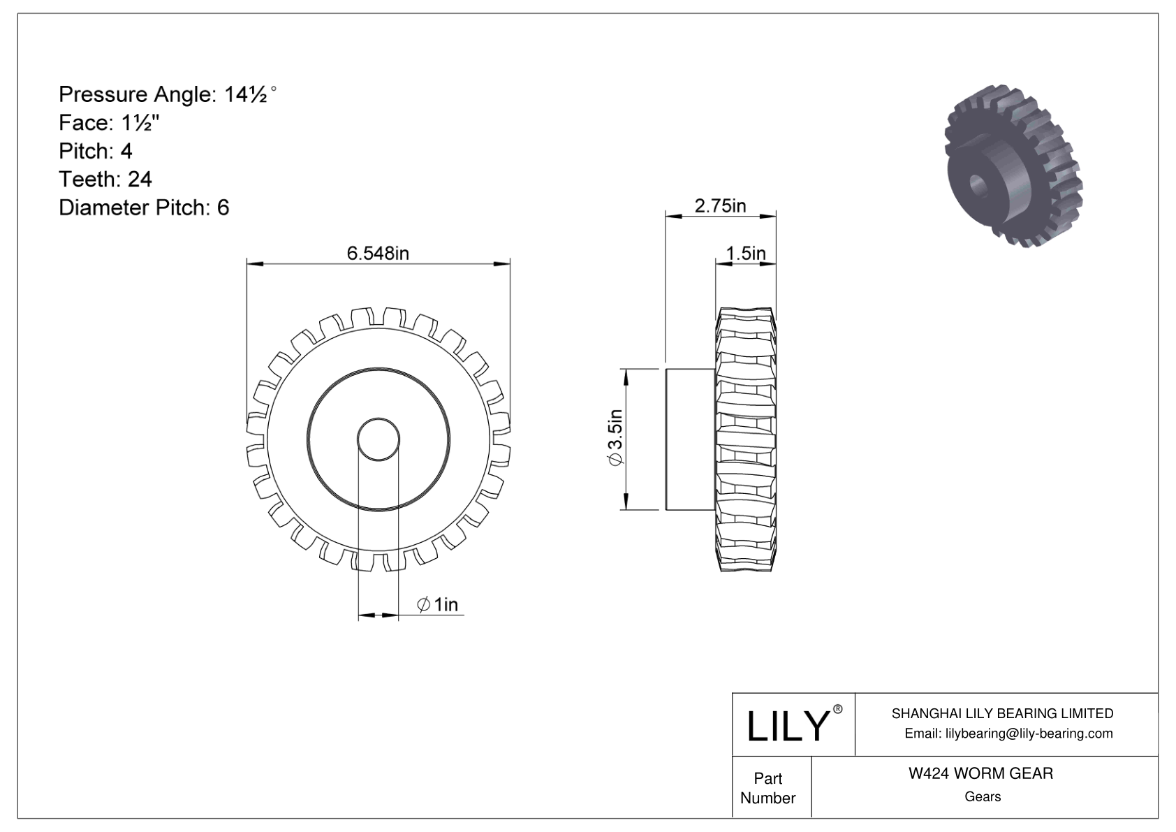 W424 WORM GEAR Gusanos y lombrices cad drawing