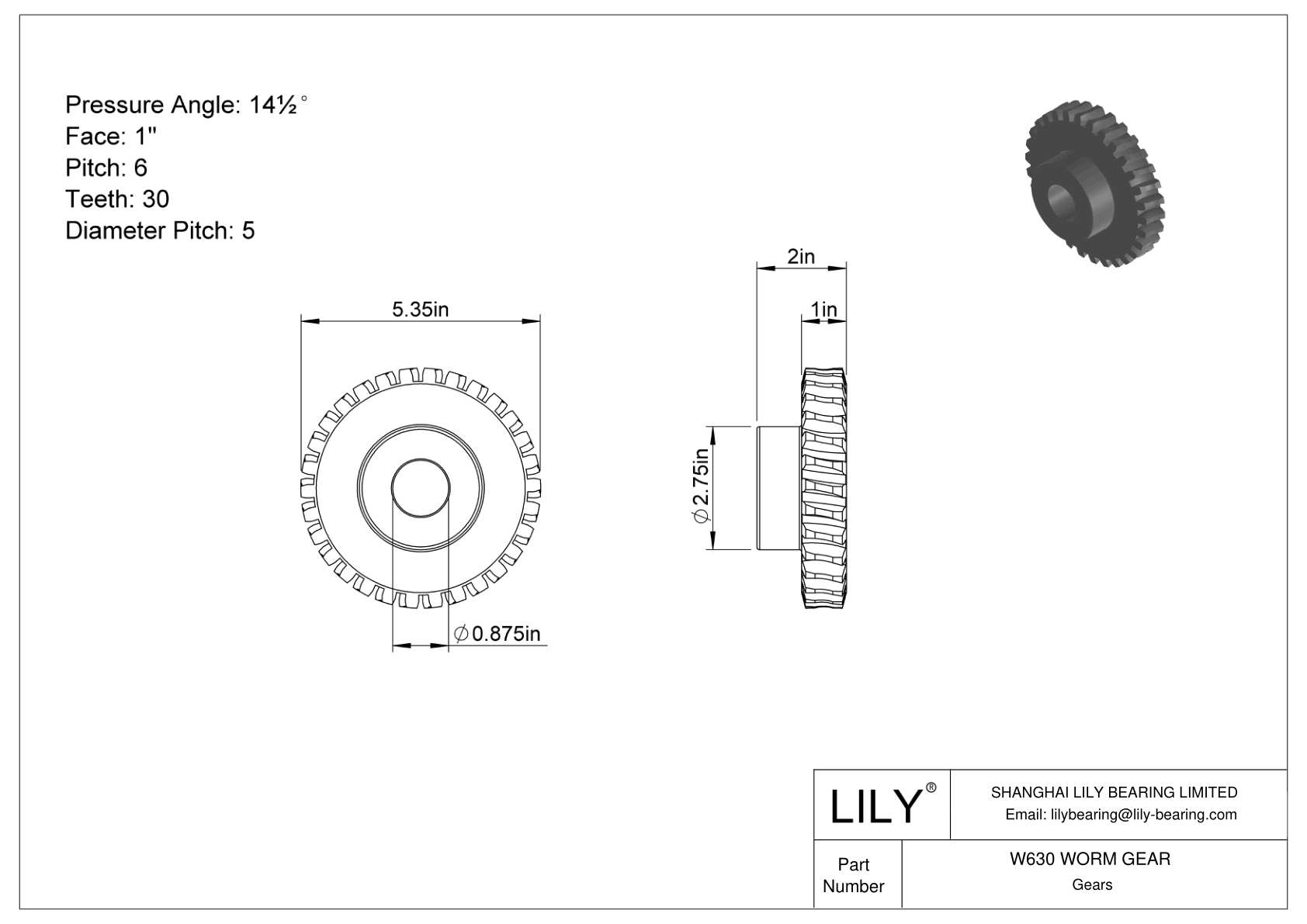 W630 WORM GEAR Gusanos y lombrices cad drawing