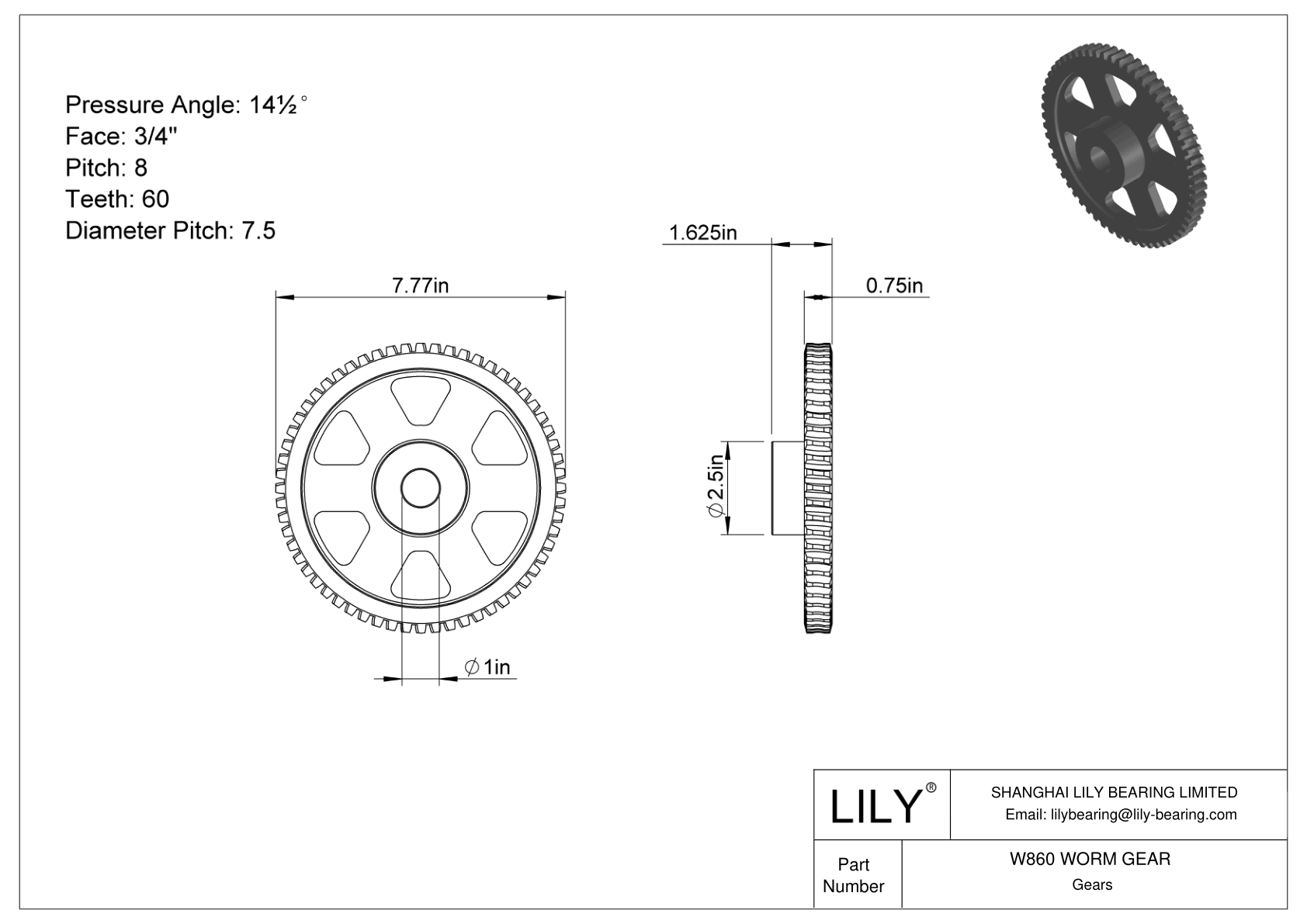 W860 WORM GEAR Gusanos y lombrices cad drawing