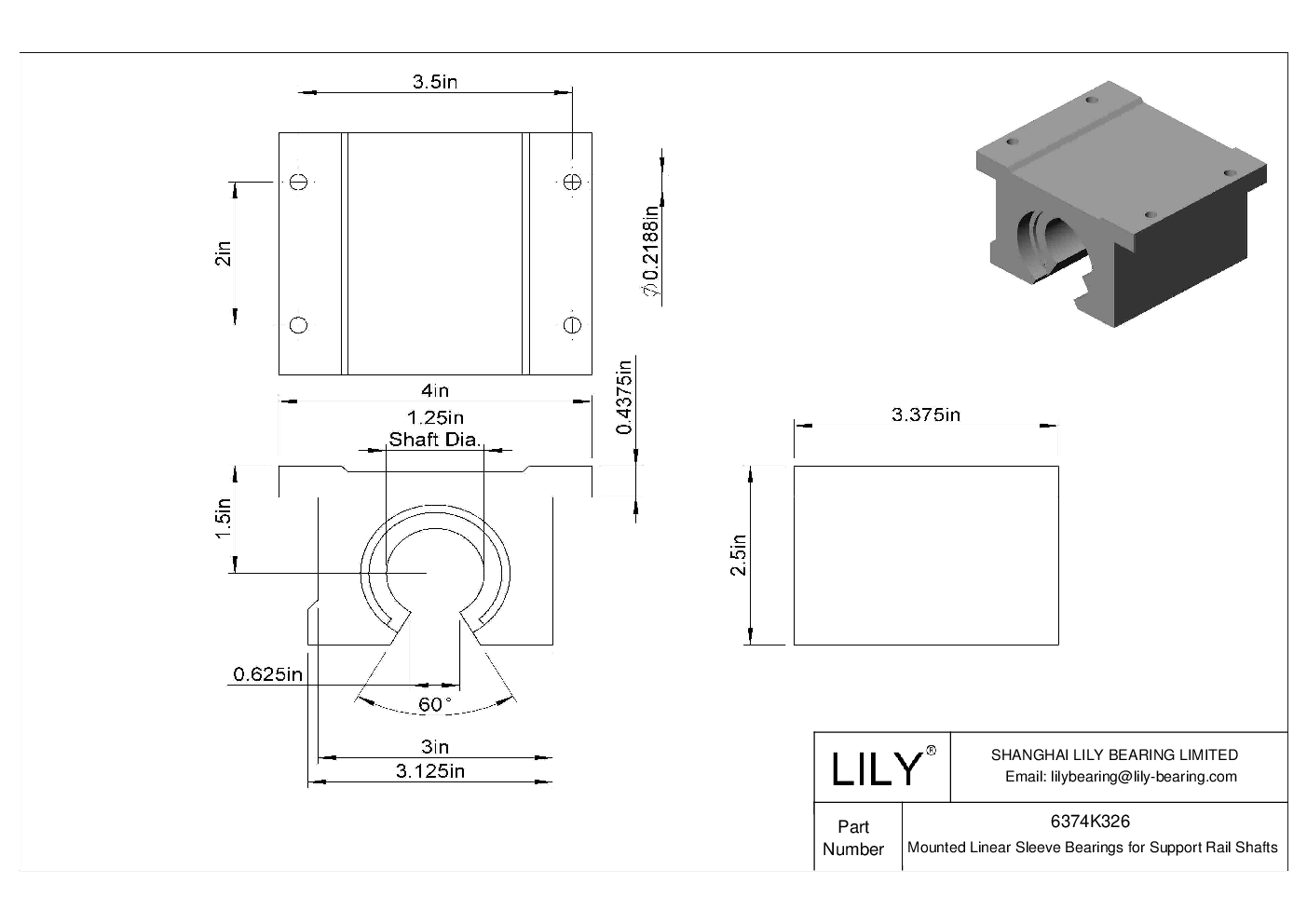 GDHEKDCG Common Mounted Linear Sleeve Bearings for Support Rail Shafts cad drawing