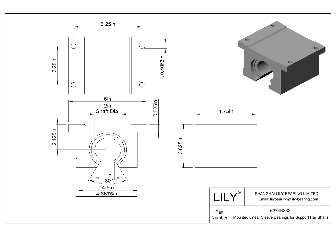 GDHEKDDD Common Mounted Linear Sleeve Bearings for Support Rail Shafts cad drawing