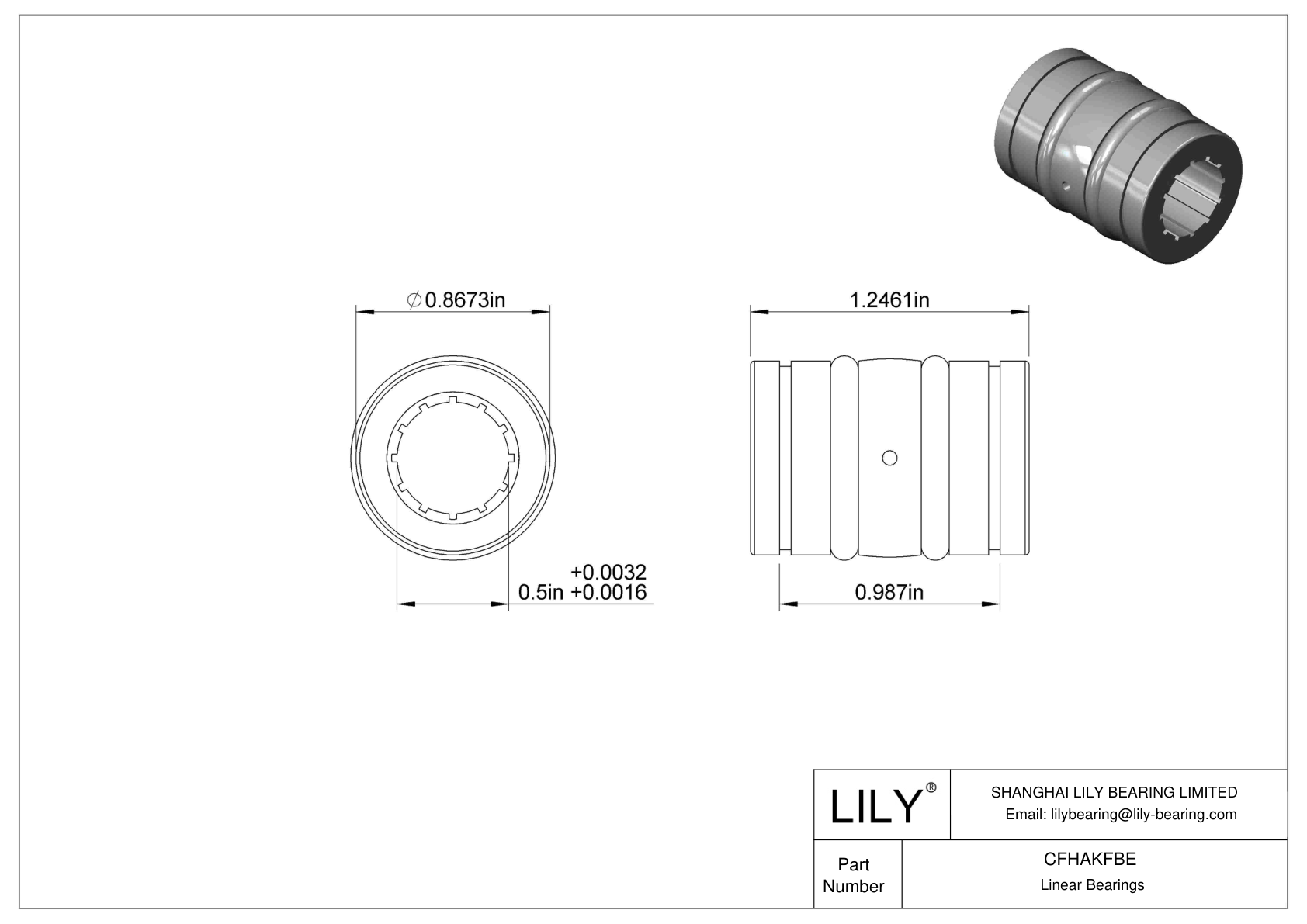 CFHAKFBE Casquillos de fricción lineales resistentes al polvo cad drawing