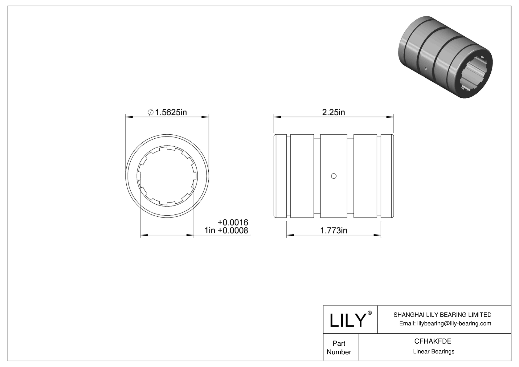 CFHAKFDE Casquillos de fricción lineales resistentes al polvo cad drawing