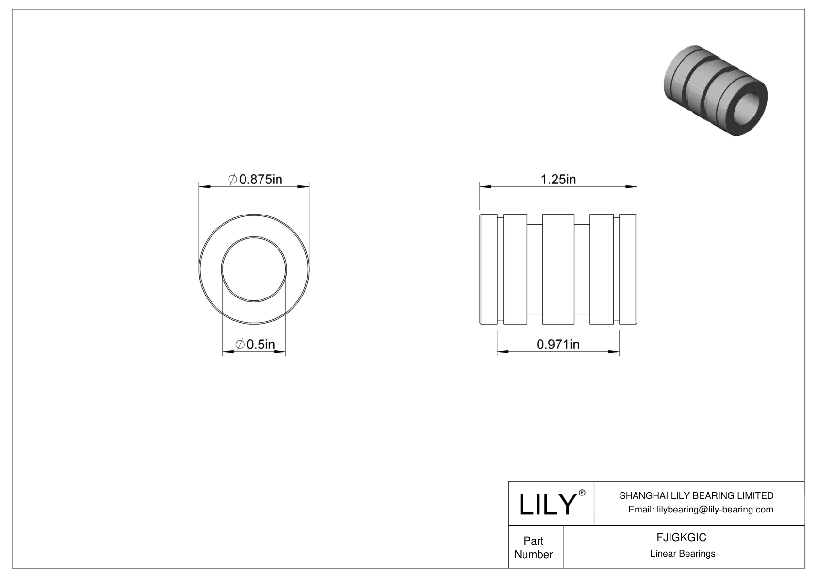 FJIGKGIC Rodamientos lineales de manguito comunes cad drawing