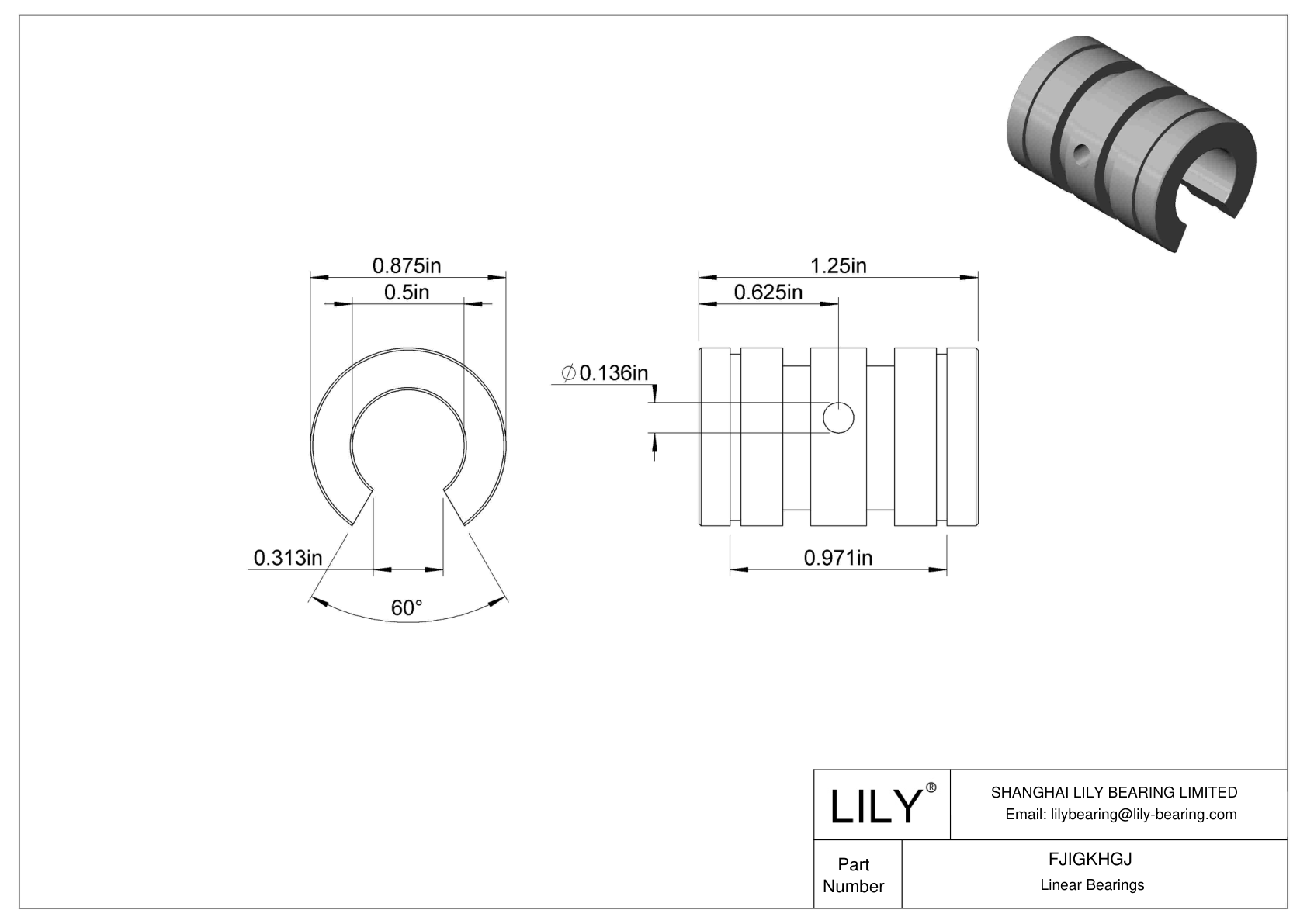 FJIGKHGJ Common Linear Sleeve Bearings for Support Rail Shafts cad drawing
