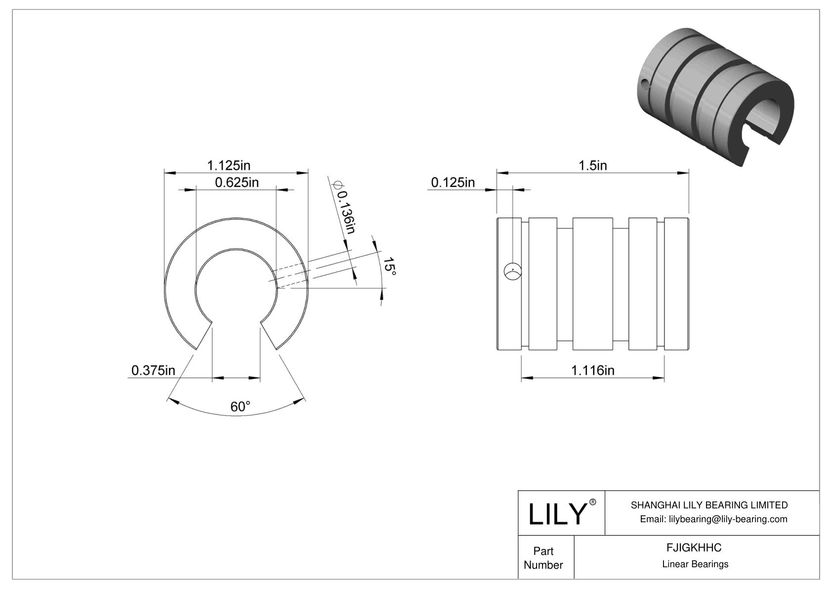 FJIGKHHC Common Linear Sleeve Bearings for Support Rail Shafts cad drawing