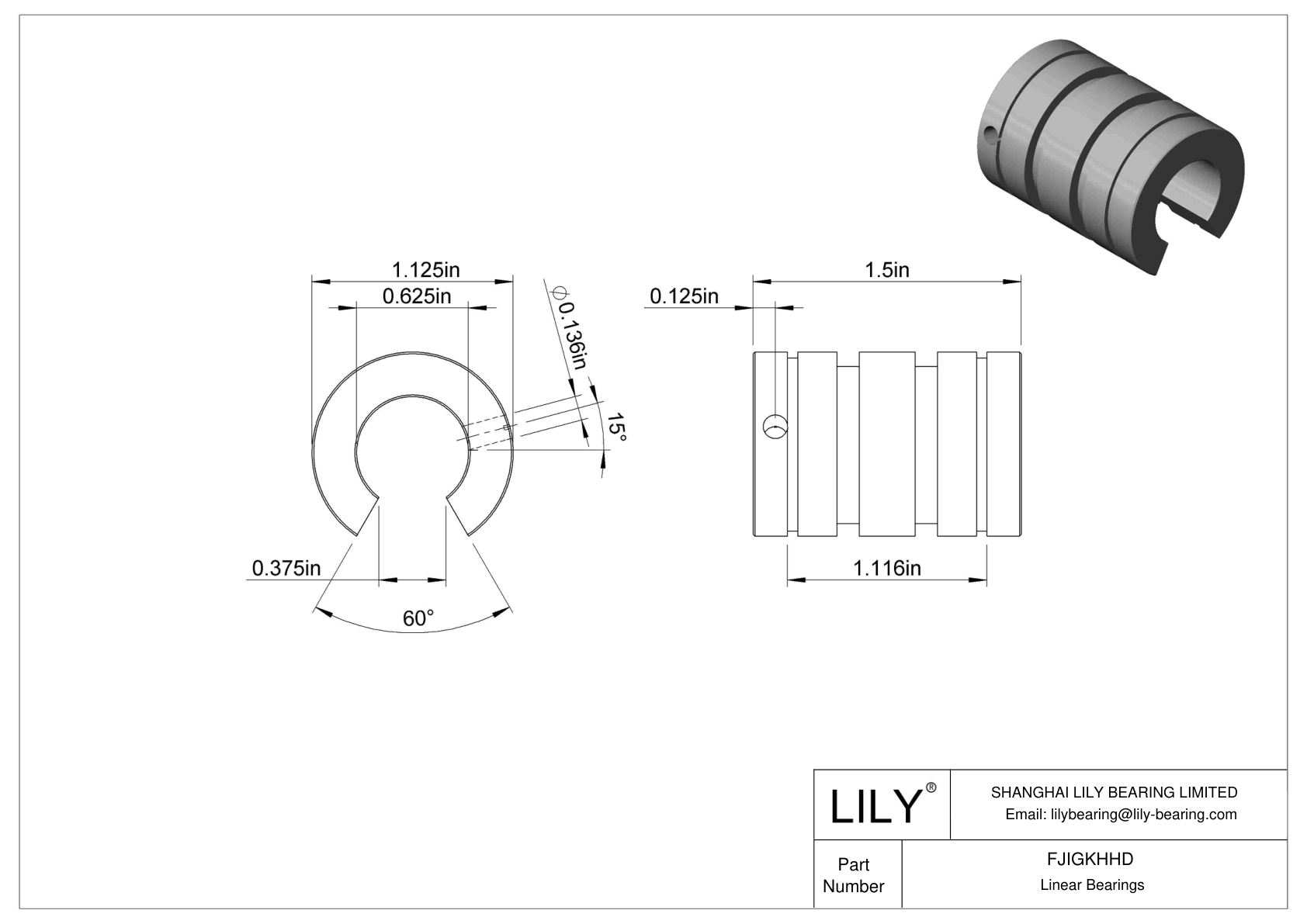 FJIGKHHD Common Linear Sleeve Bearings for Support Rail Shafts cad drawing