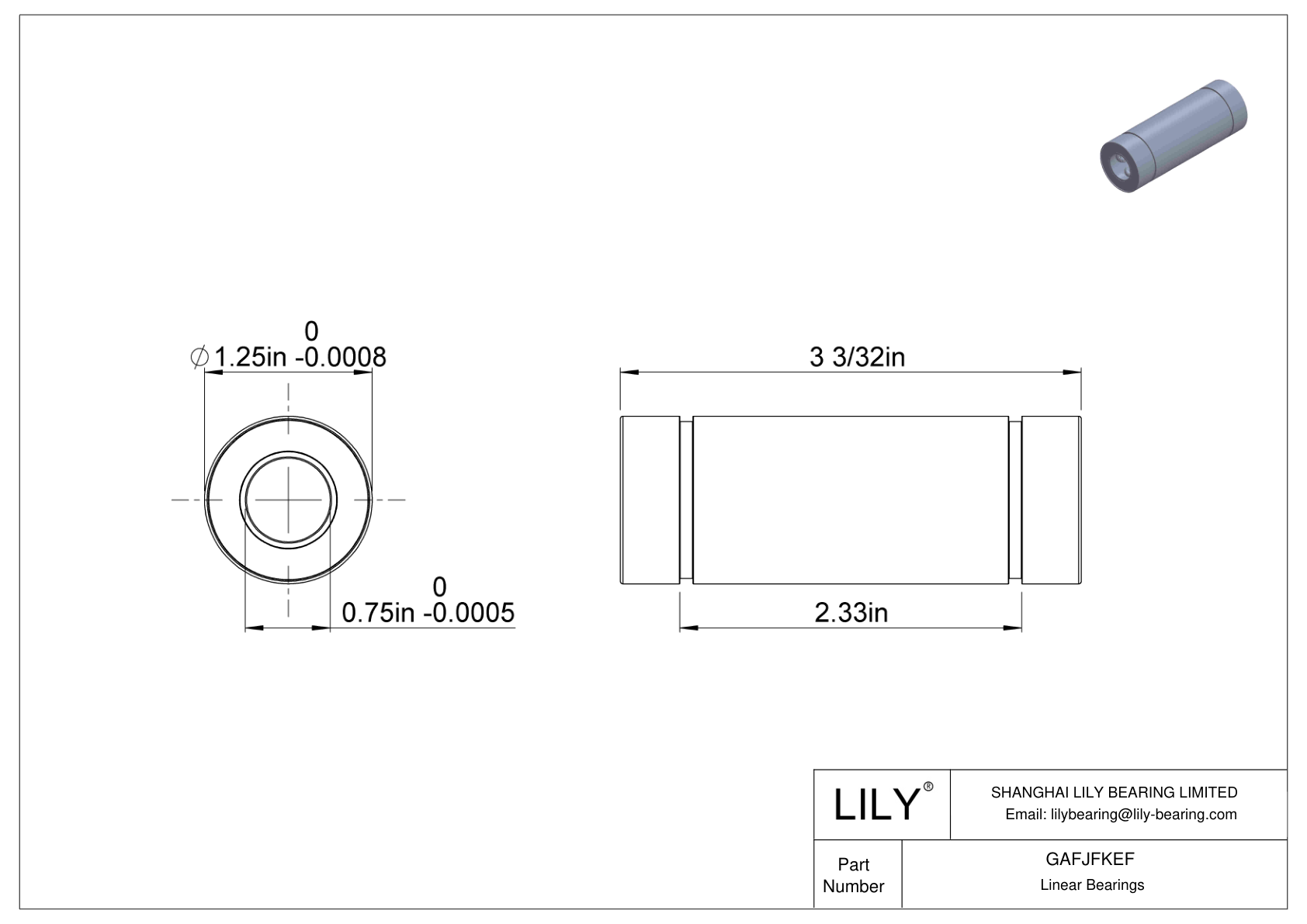 GAFJFKEF Rodamientos lineales a bolas comunes cad drawing