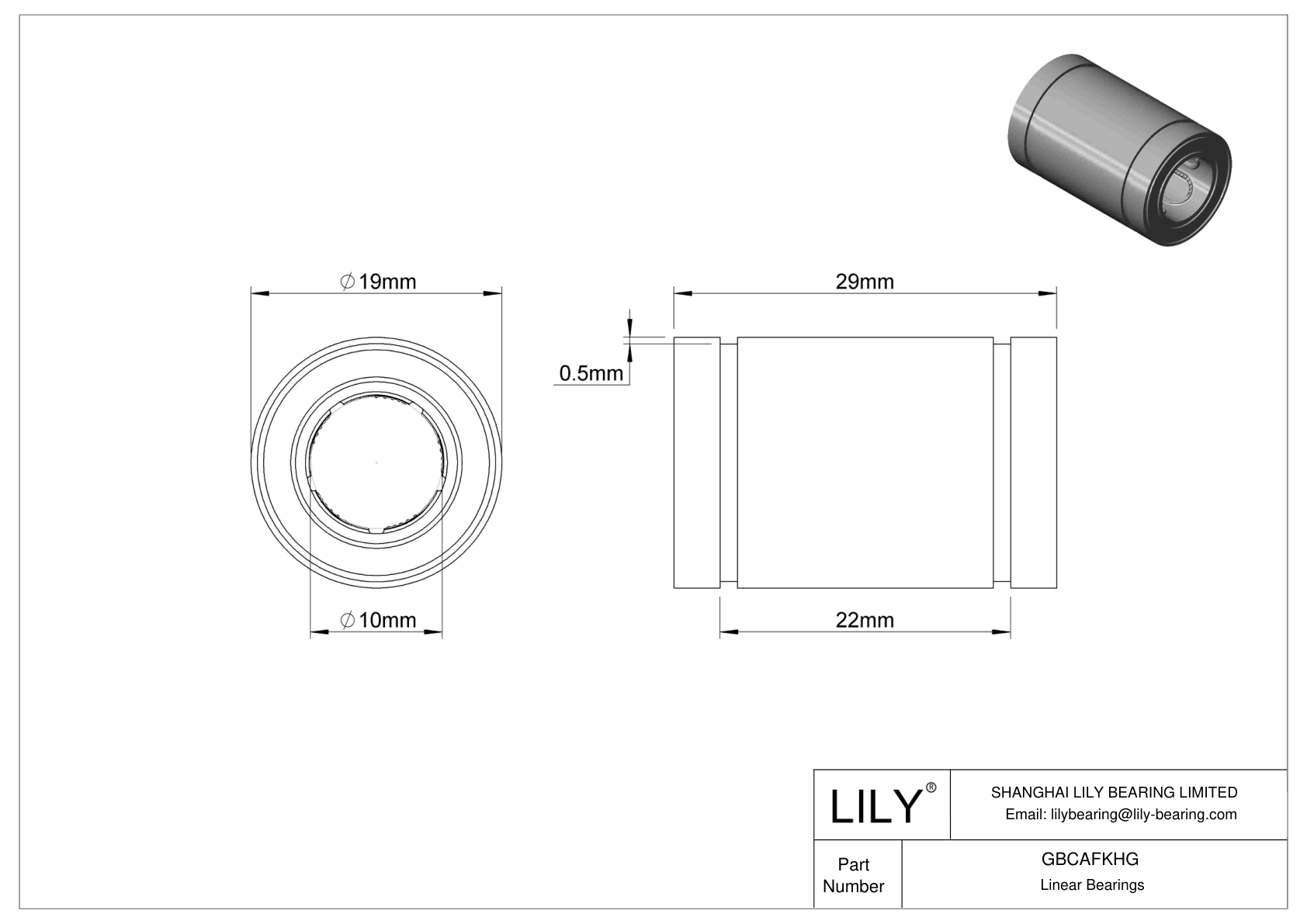 GBCAFKHG 普通直线球轴承 cad drawing