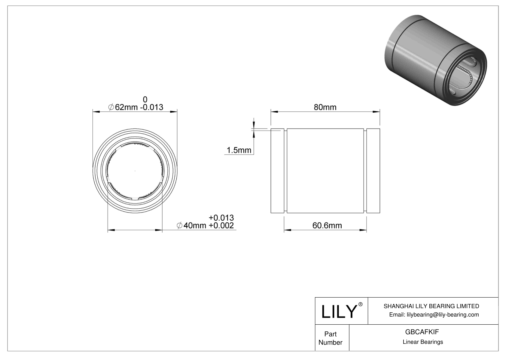 GBCAFKIF 普通直线球轴承 cad drawing