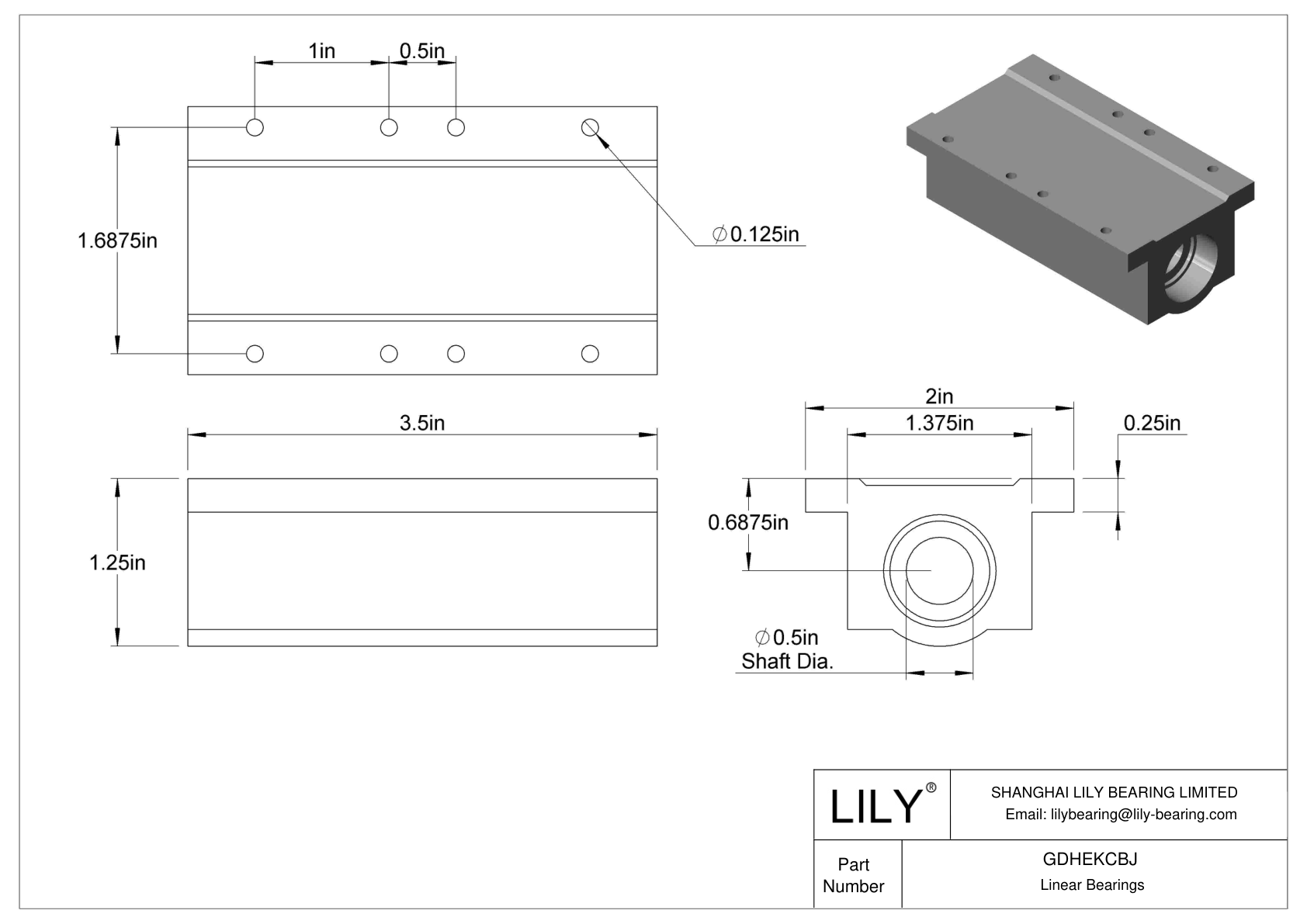 GDHEKCBJ Common Mounted Linear Sleeve Bearings cad drawing