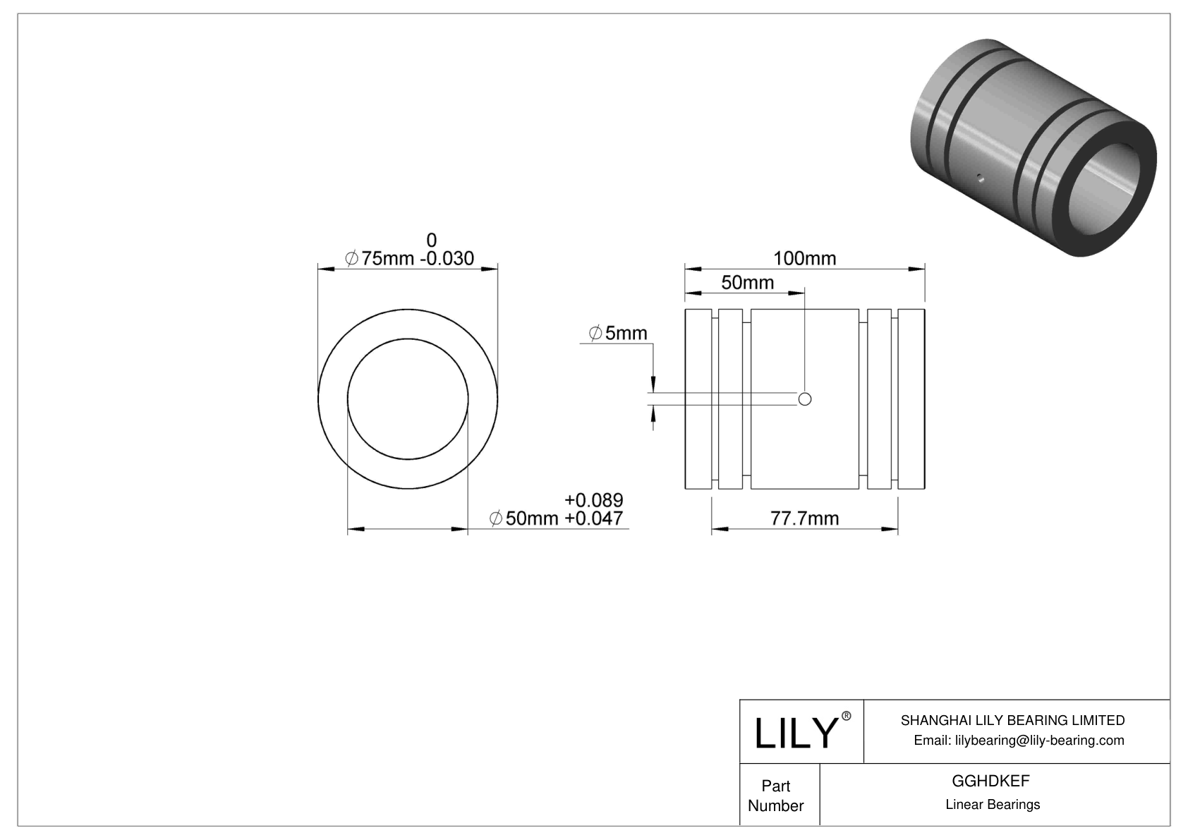 GGHDKEF Casquillos de fricción lineales de alta velocidad cad drawing